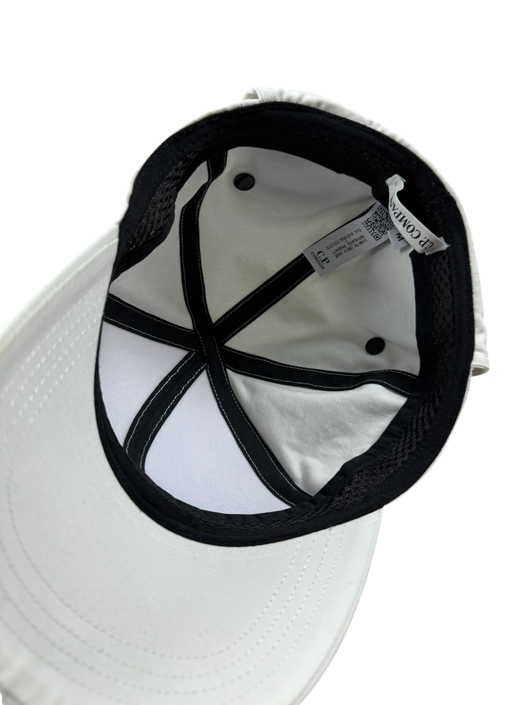Veste CP Company blanc - Logo et étiquette