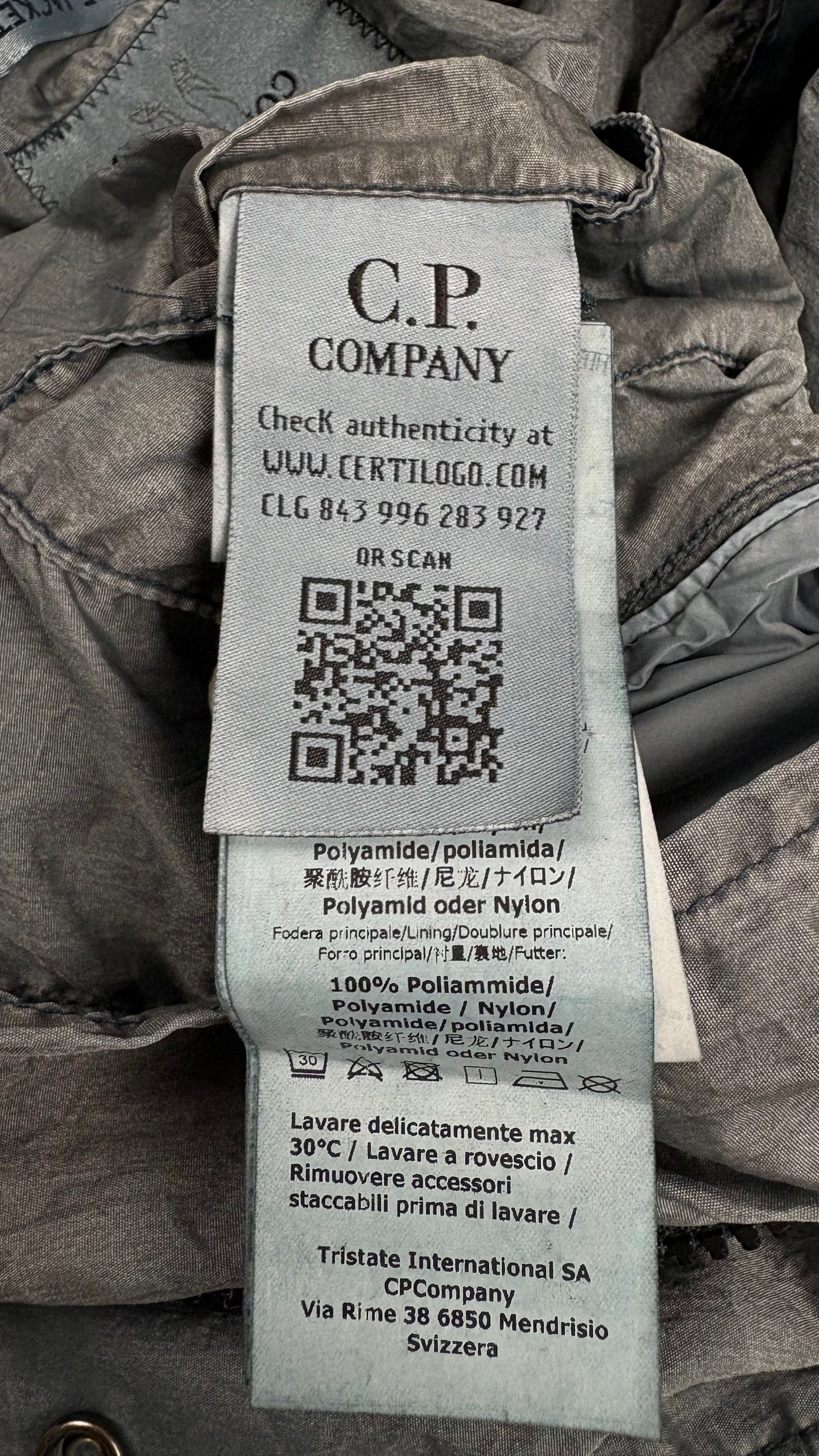 Veste C.P Company M.T.t.N La Mille Goggle Jacket bleu taille 46 - vue 6/6