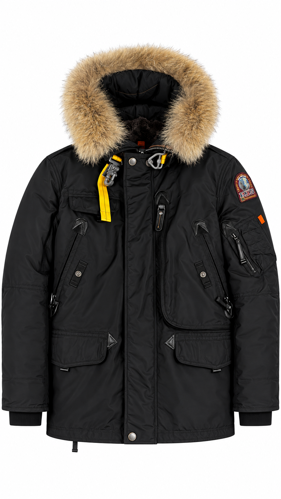 Doudoune à Capuche Parajumpers Masterpiece Series noir, taille S – vue de face – NB08 Shop