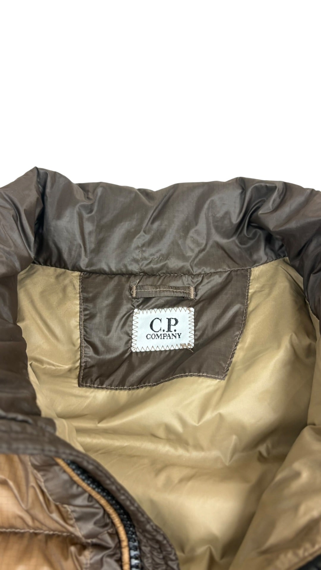 Doudoune sans manche C.P Company D.D Shell Down marron taille 48 reconditionnée - vue dos | Authentique NB08