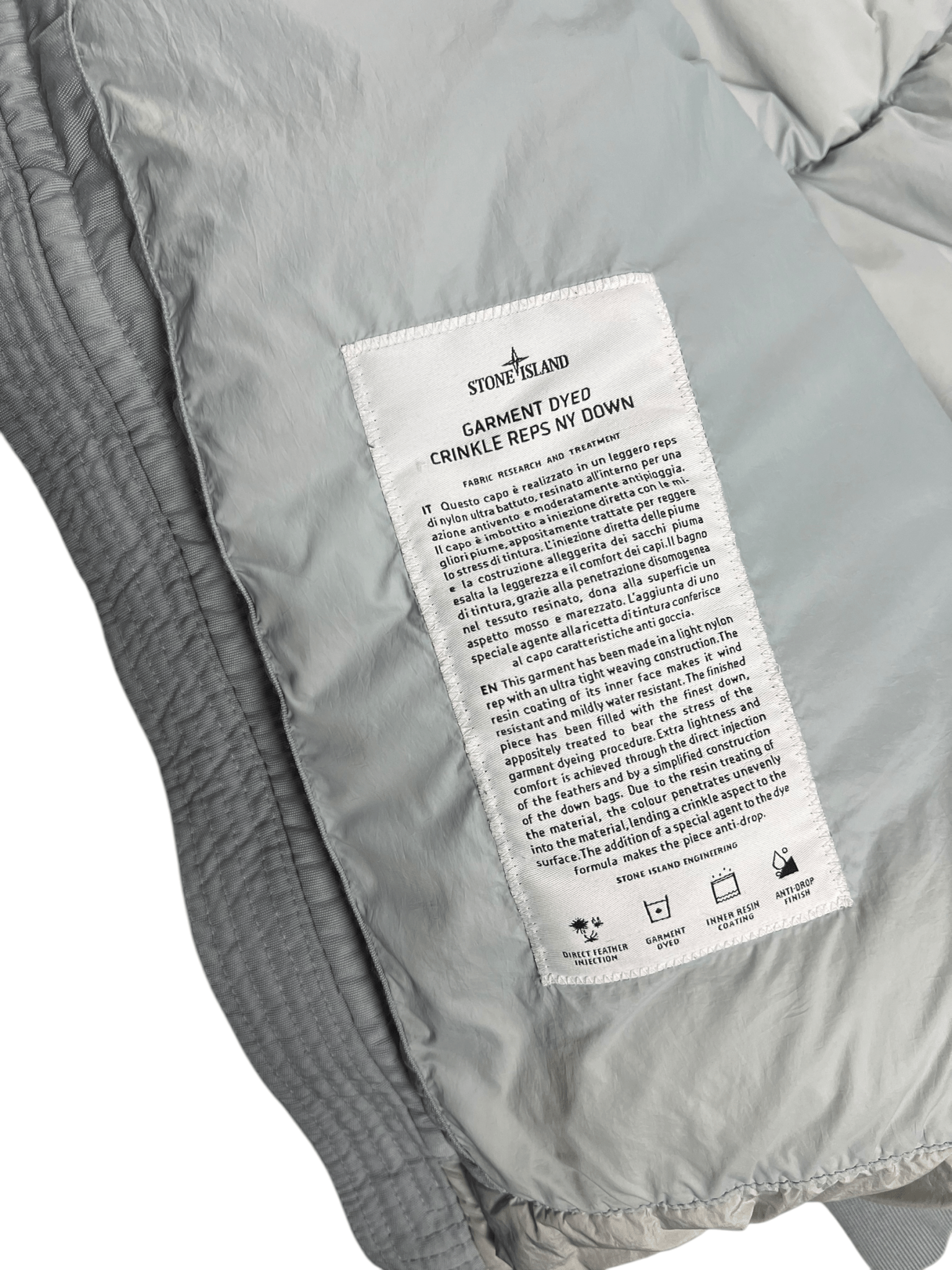 DOUDOUNE STONE ISLAND GARMENT DYED CRINKLE REPS NY DOWN - NB08 SHOP
