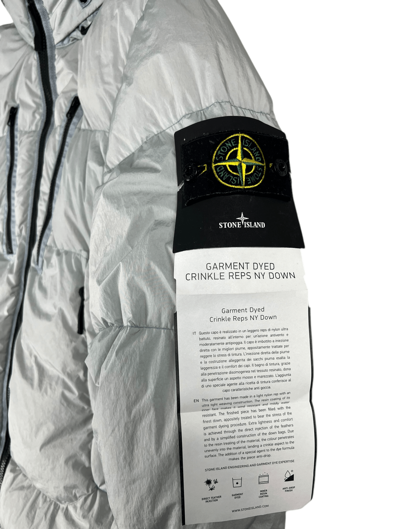 DOUDOUNE STONE ISLAND GARMENT DYED CRINKLE REPS NY DOWN - NB08 SHOP