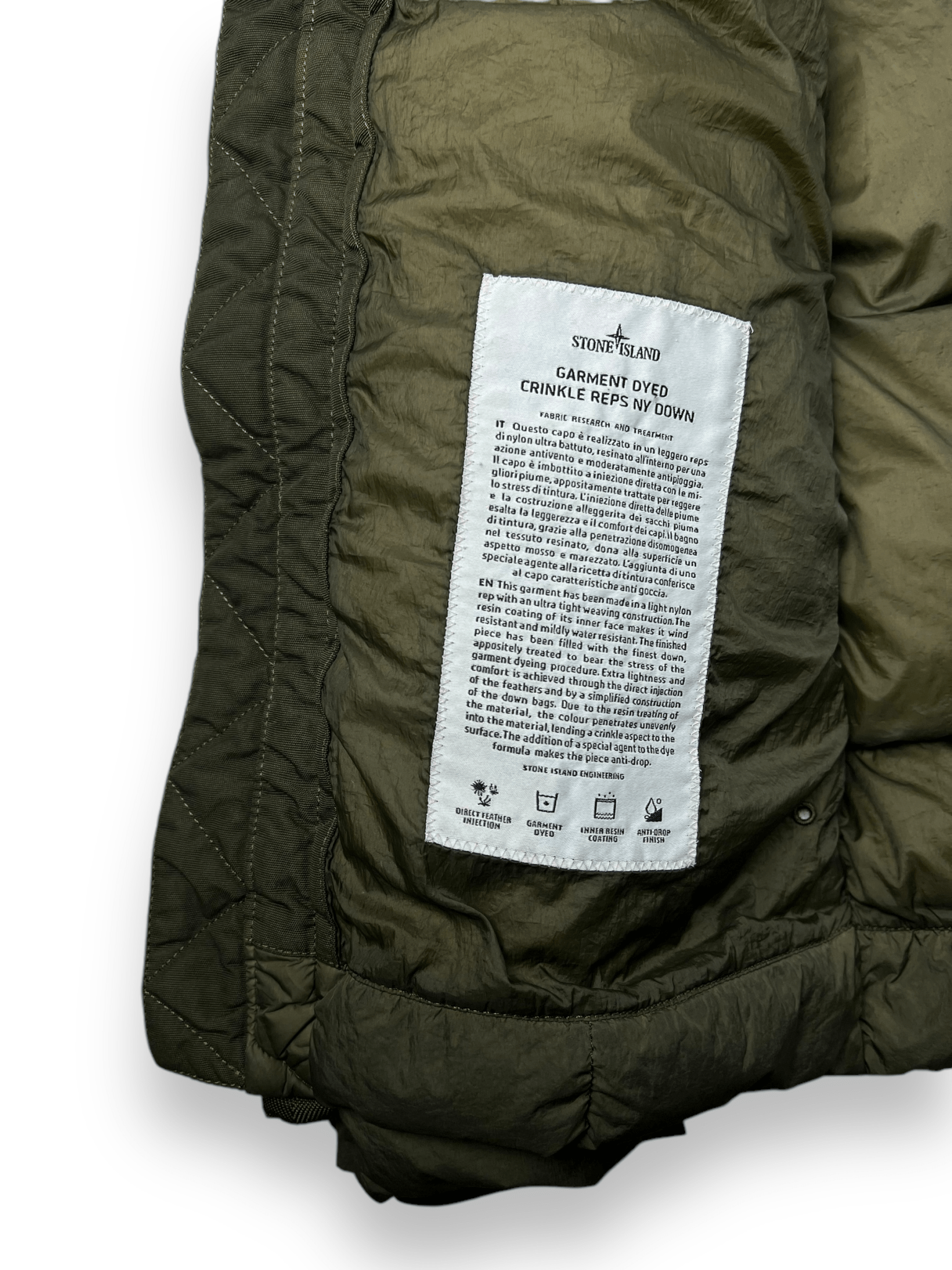 DOUDOUNE STONE ISLAND GARMENT DYED CRINKLE REPS NY DOWN - NB08 SHOP