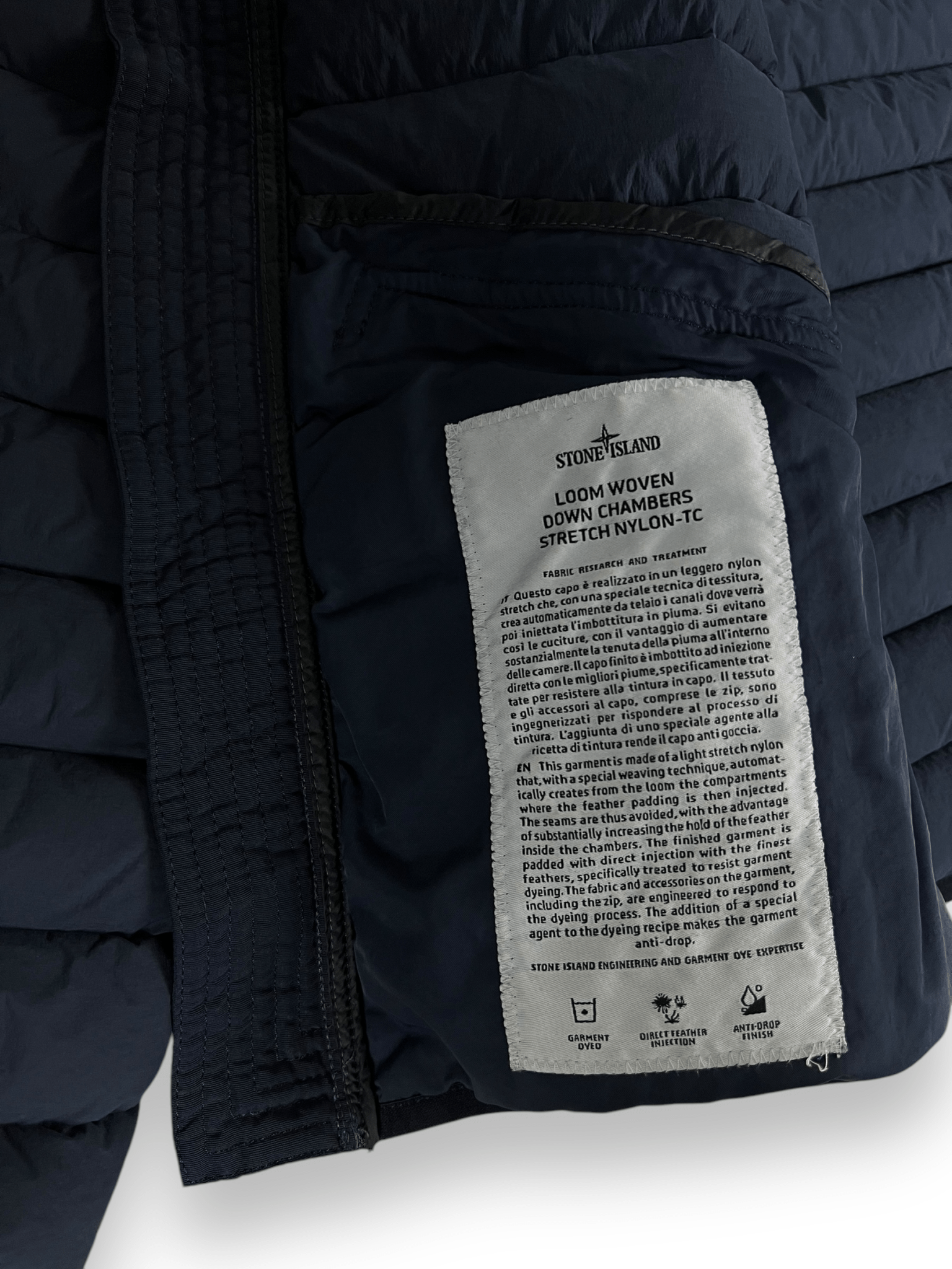 DOUDOUNE STONE ISLAND LOOM WOVEN DOWN CHAMBERS STRETCH NYLON - TC - NB08 SHOP