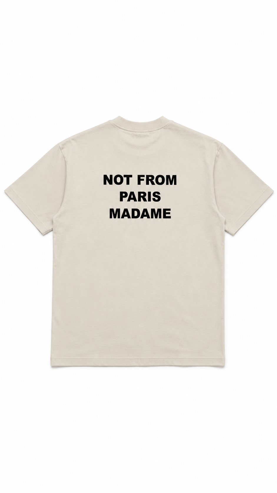 Tee-shirt Drôle De Monsieur Slogan beige neuf - vue 2/3
