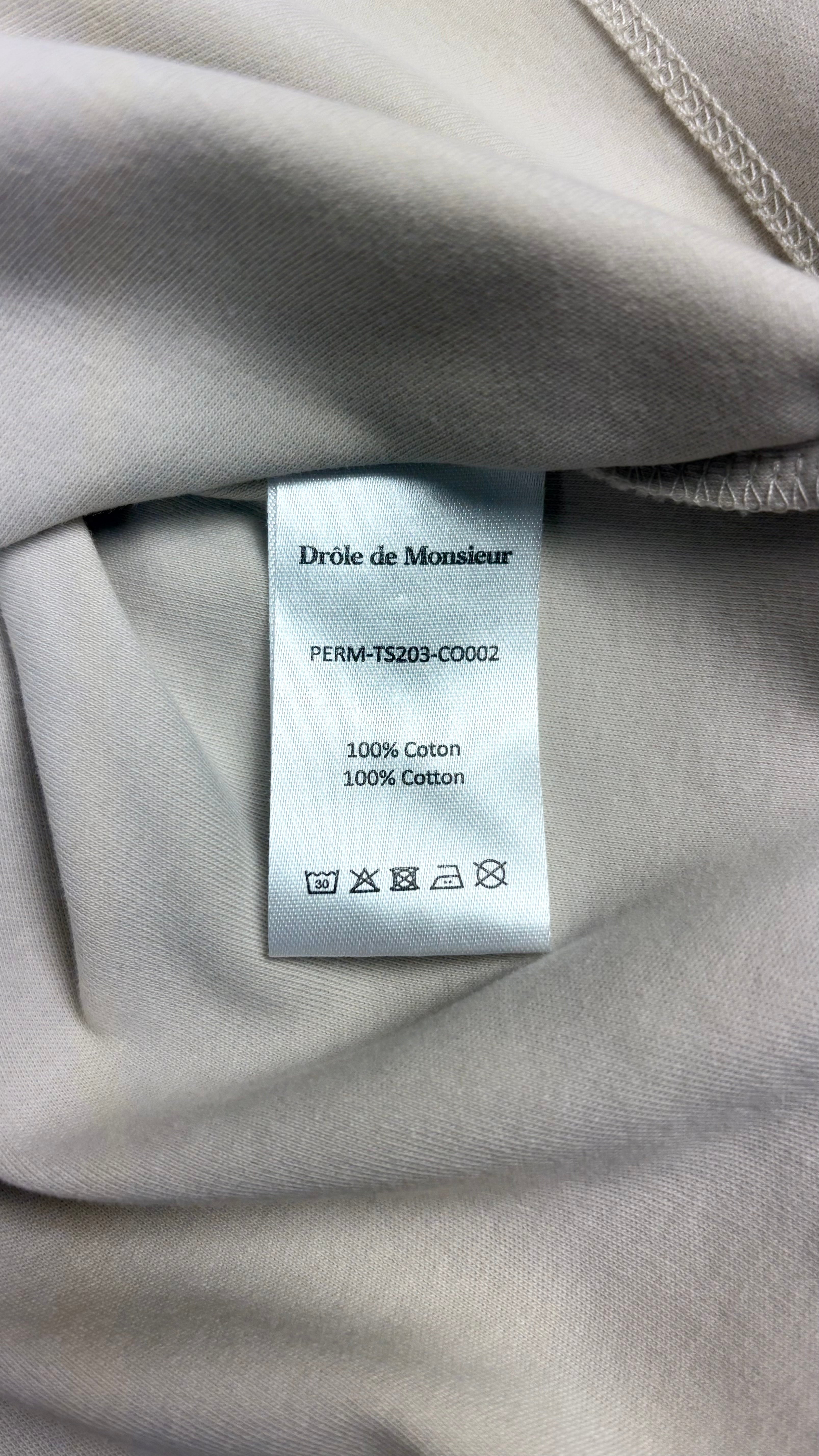 Tee-shirt Drôle De Monsieur Slogan beige neuf - vue 3/3