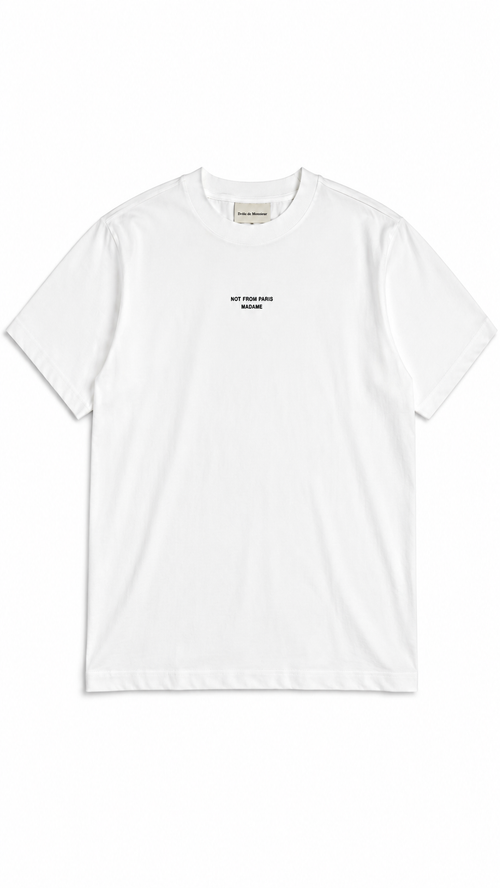 Tee-shirt Drôle de Monsieur Slogan Classique blanc optique - Neuf