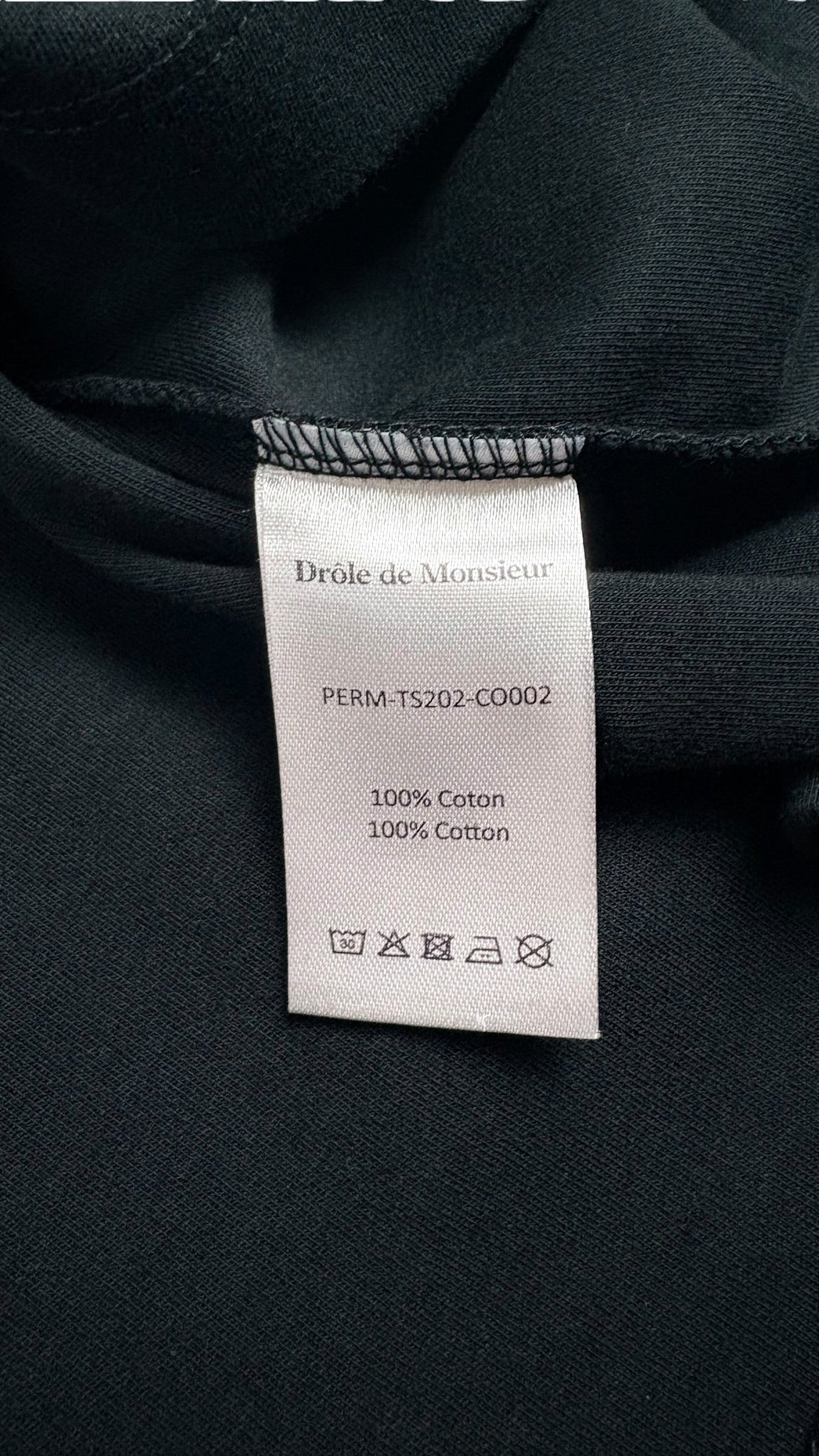Tee-shirt Drôle De Monsieur Slogan Classique noir - vue 3/3