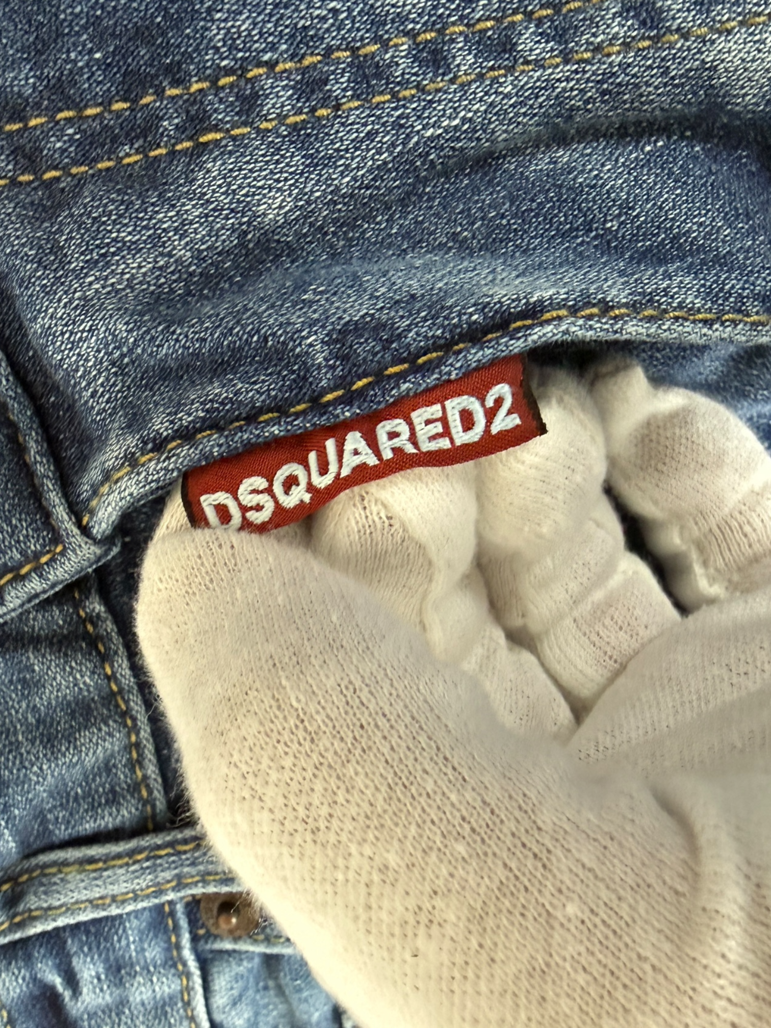 Jean Dsquared2 marine taille 16 ans - Logo et étiquette