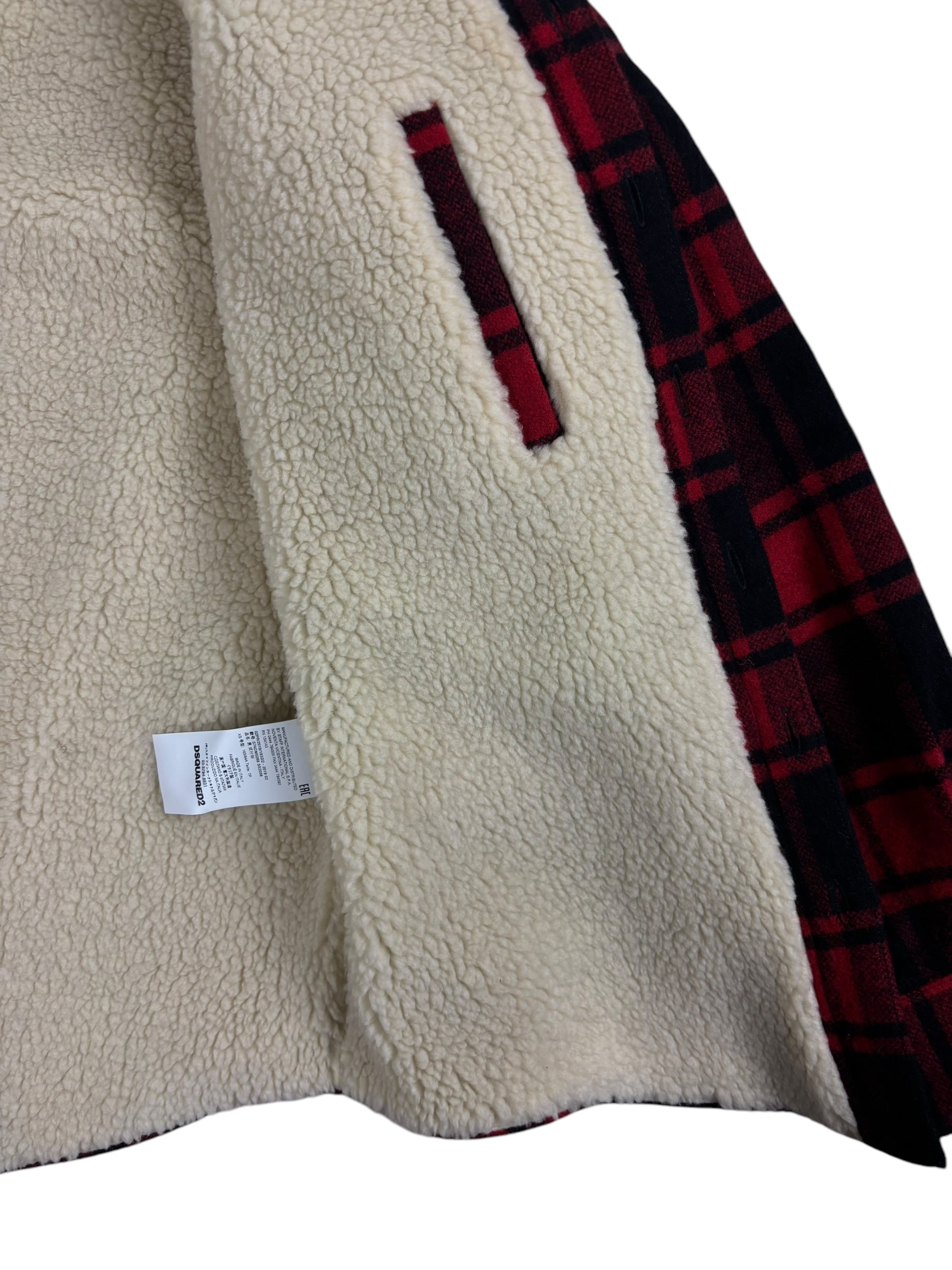 Parka Dsquared2 noir / rouge taille XS - Logo et étiquette