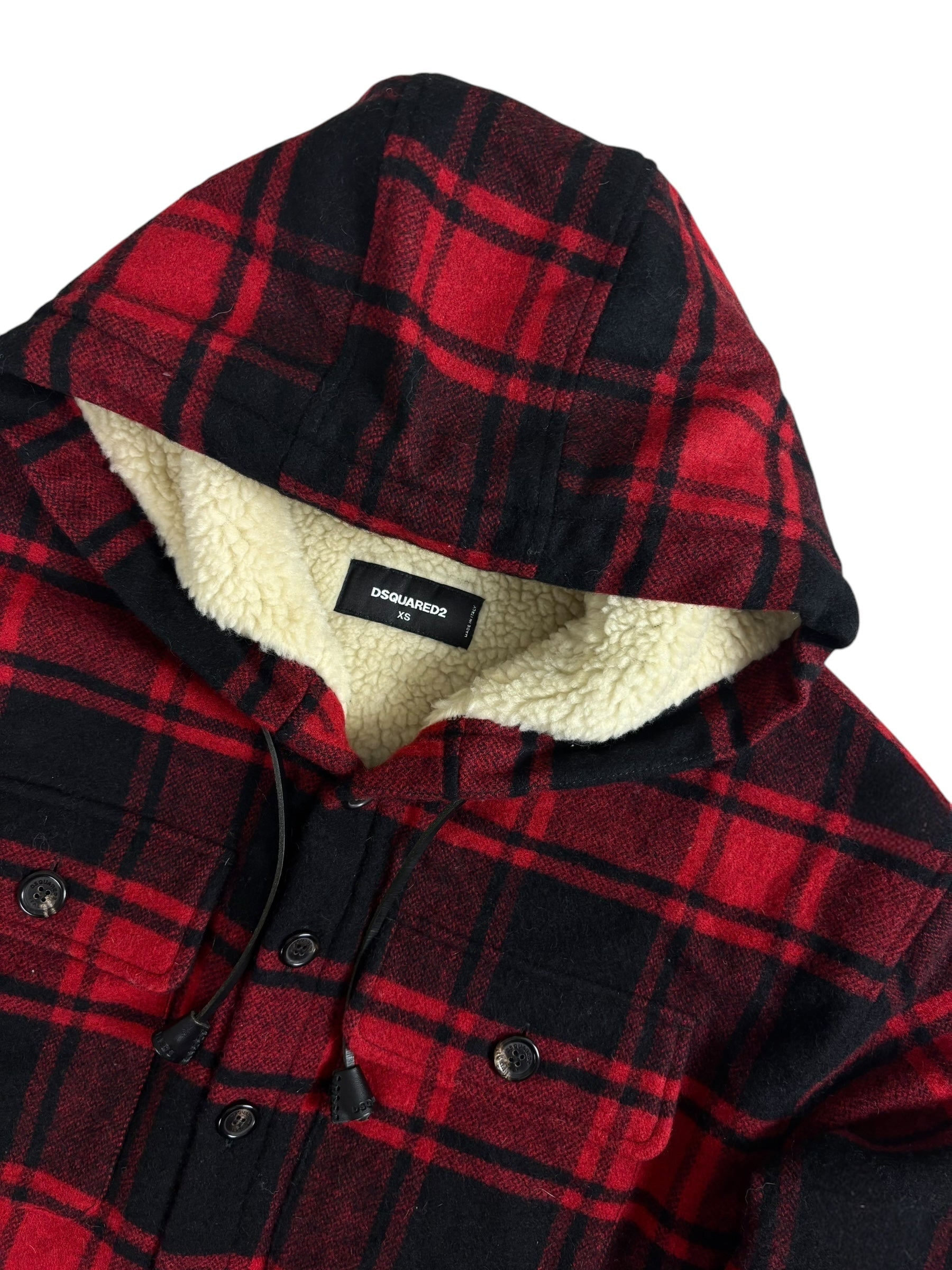 Parka Dsquared2 noir / rouge taille XS - Vue de dos