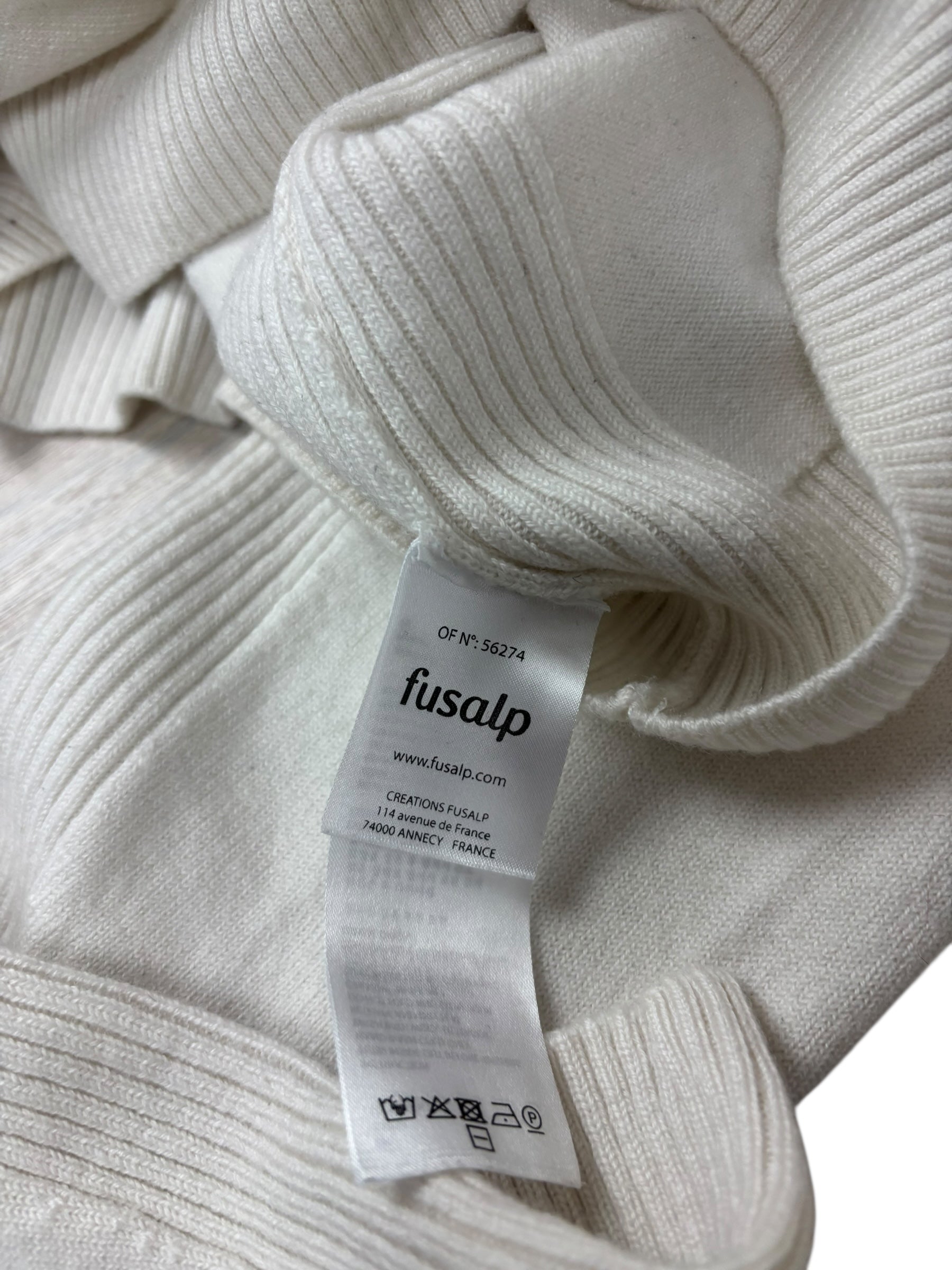 Pull Fusalp blanc taille XL - Détail
