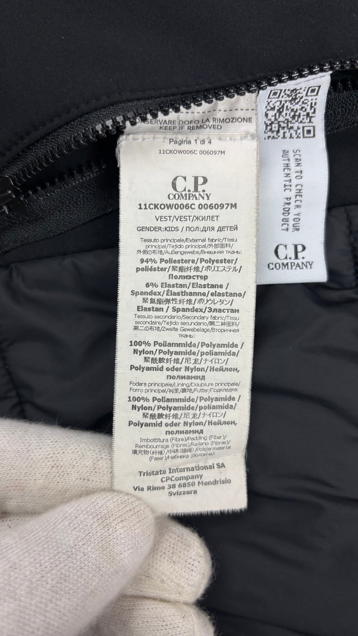 Gilet C.P Company Junior Shell-R Goggle Noir Taille 12 ans – photo complémentaire 5 – NB08 Shop