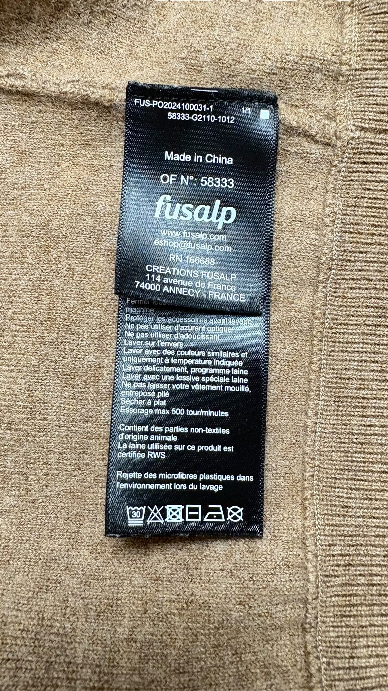 Gilet Fusalp camel taille M - vue 4/4