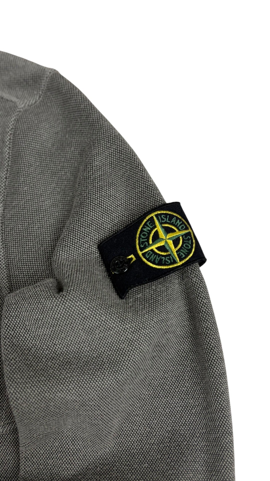 Gilet Stone Island kaki taille S reconditionné - vue dos | Authentique NB08