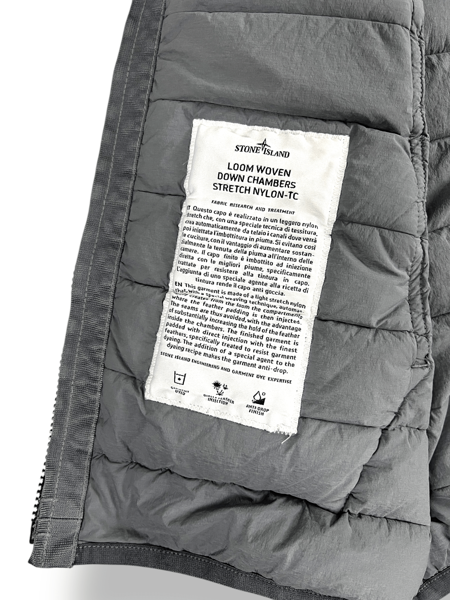GILET STONE ISLAND LOOM WOVEN DOWN CHAMBERS STRETCH NYLON - TC - NB08 SHOP