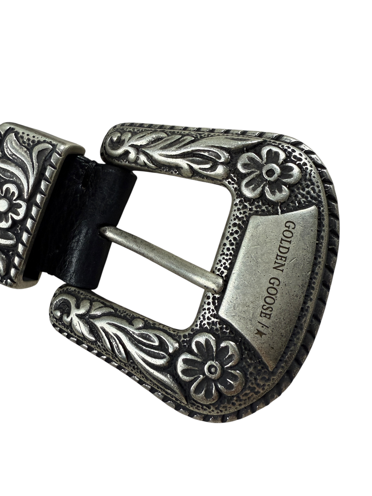 Ceinture Golden Goose noir taille 75 cm, vue de dos — vue 2