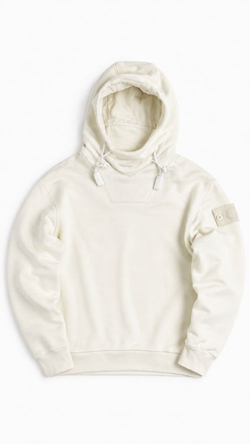 Hoodie Sweat-Shirt Stone Island Ghost - Crème - Taille M