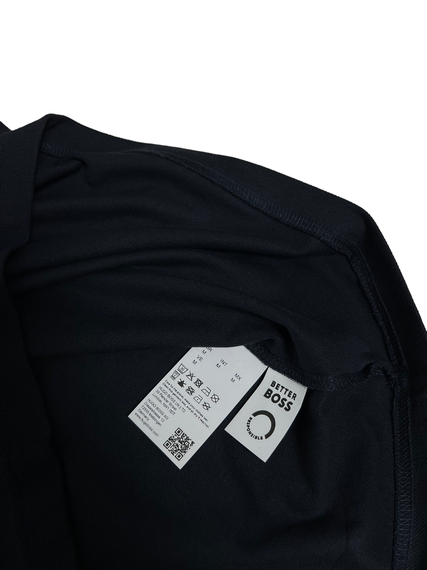 Polo Hugo Boss bleu marine taille S - Vue côté