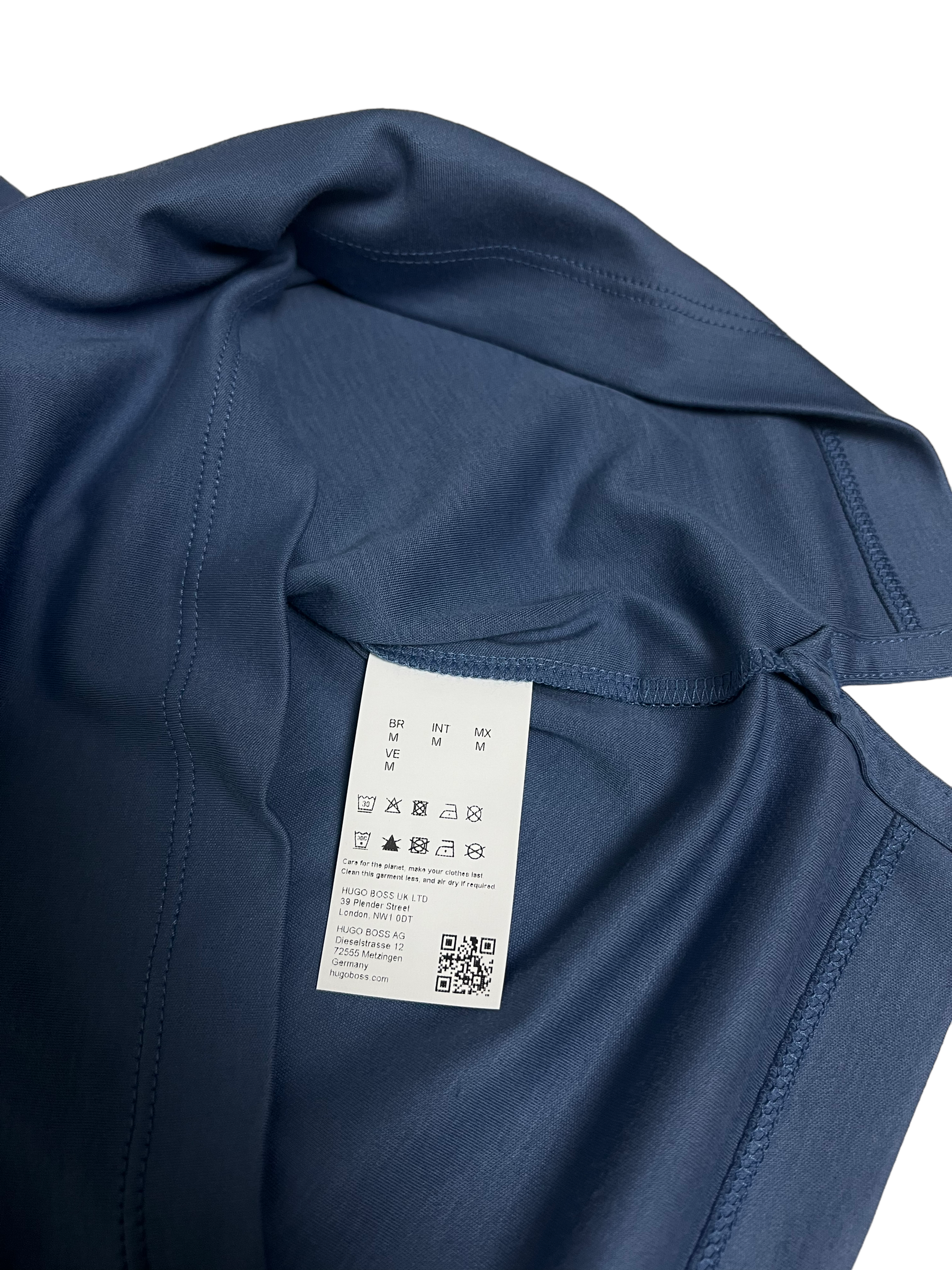 Polo Hugo Boss bleu taille S - Vue côté