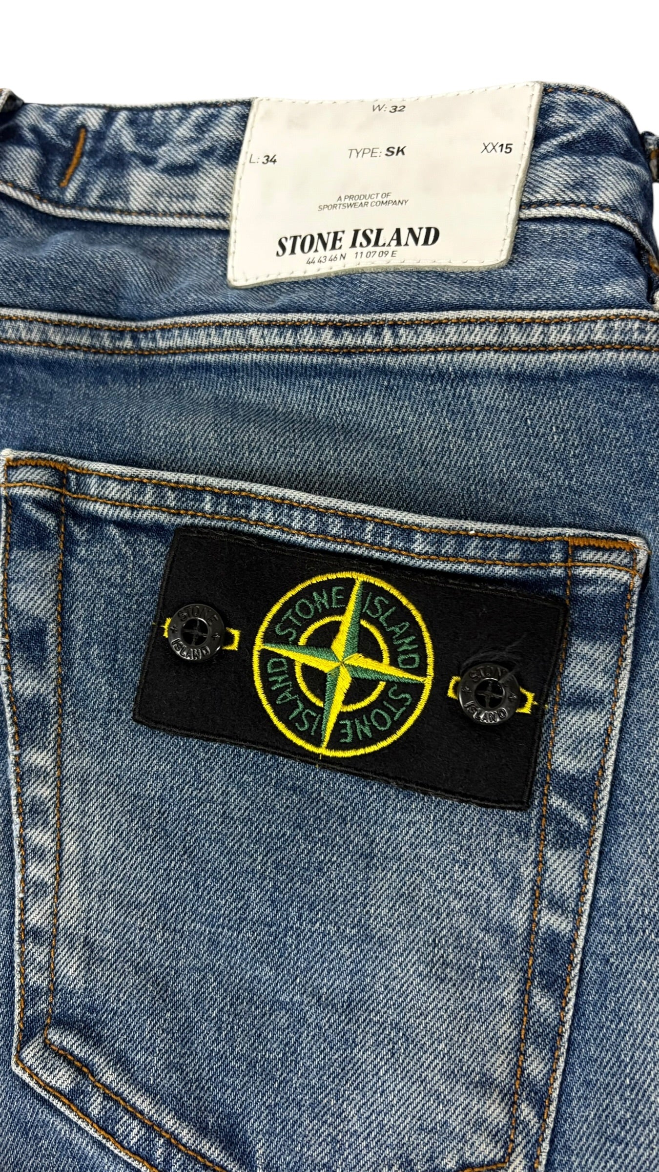 Jean Stone Island bleu taille W32 - vue 3/5