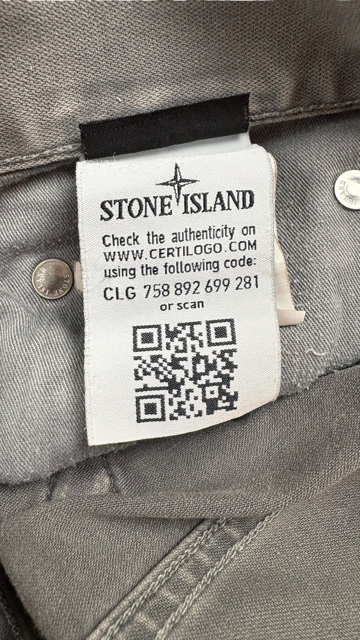 Jean Stone Island gris taille W30 - vue 5/5