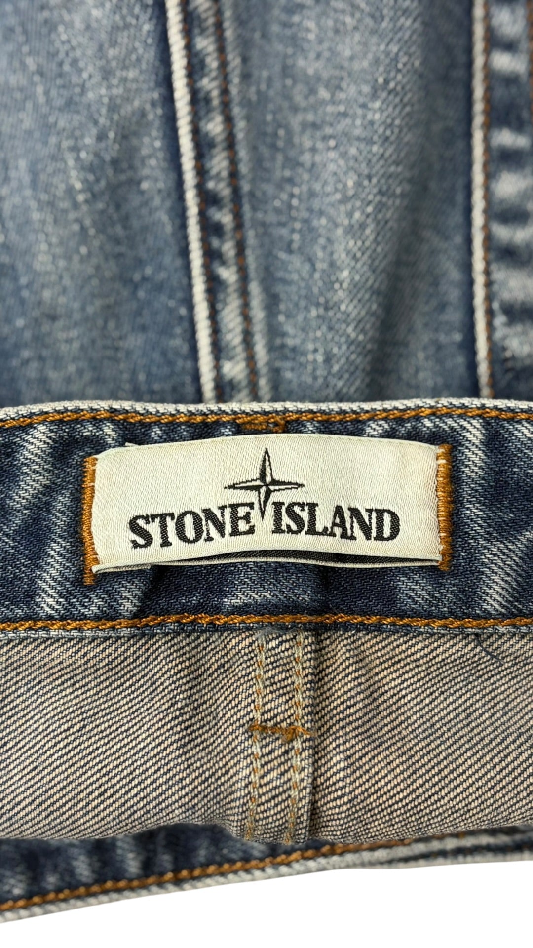 Jean Stone Island marine W32 reconditionné - logo | Authentique NB08