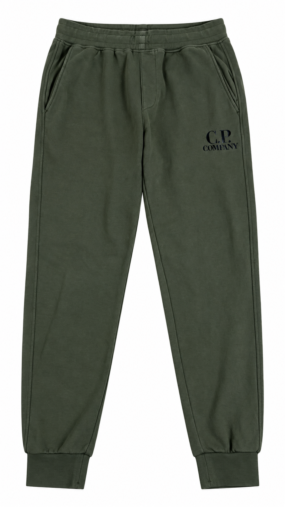 Jogging C.P Company Junior Logo kaki, taille 14 ans – vue de face – NB08 Shop