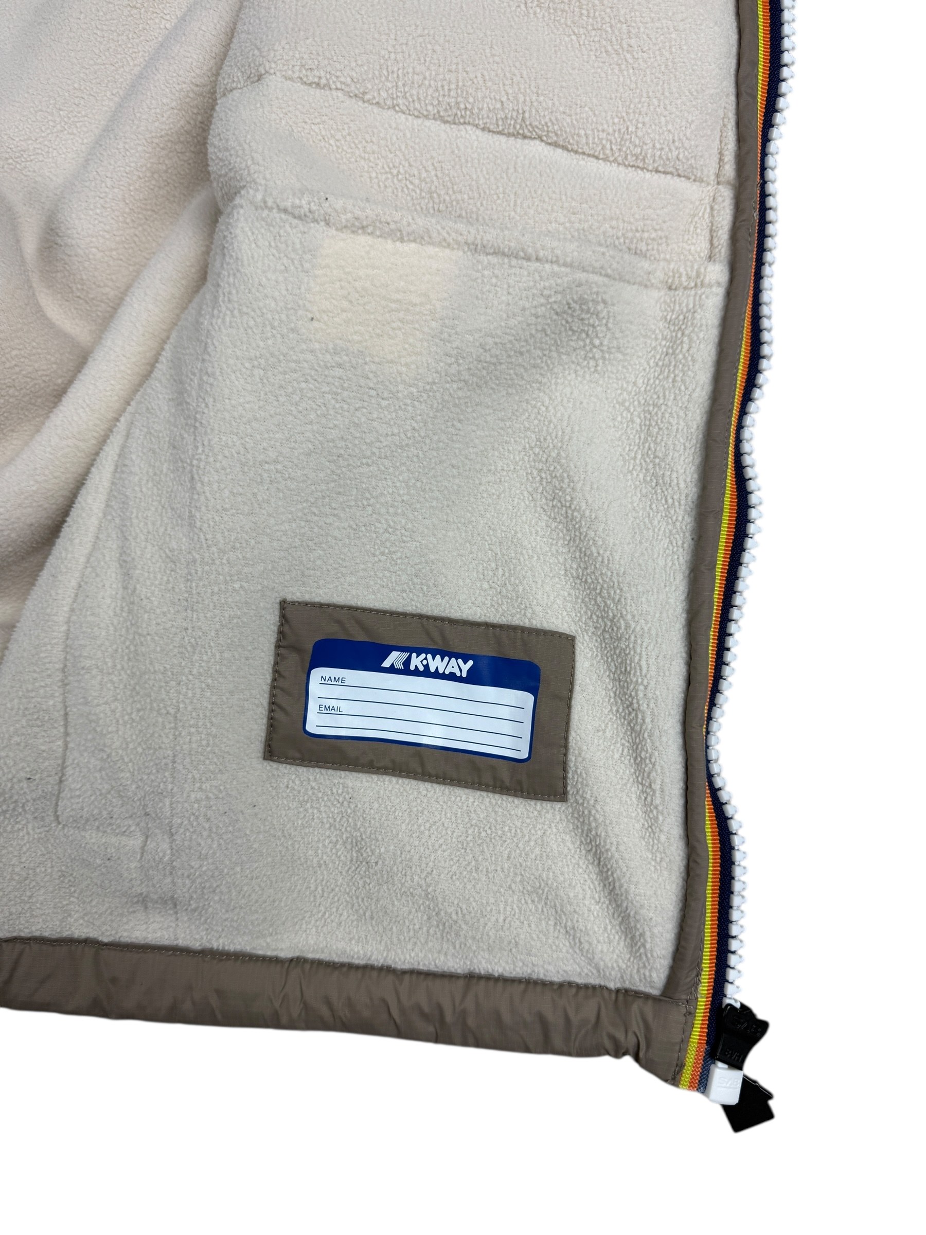 Gilet K-Way crème taille M - Vue côté
