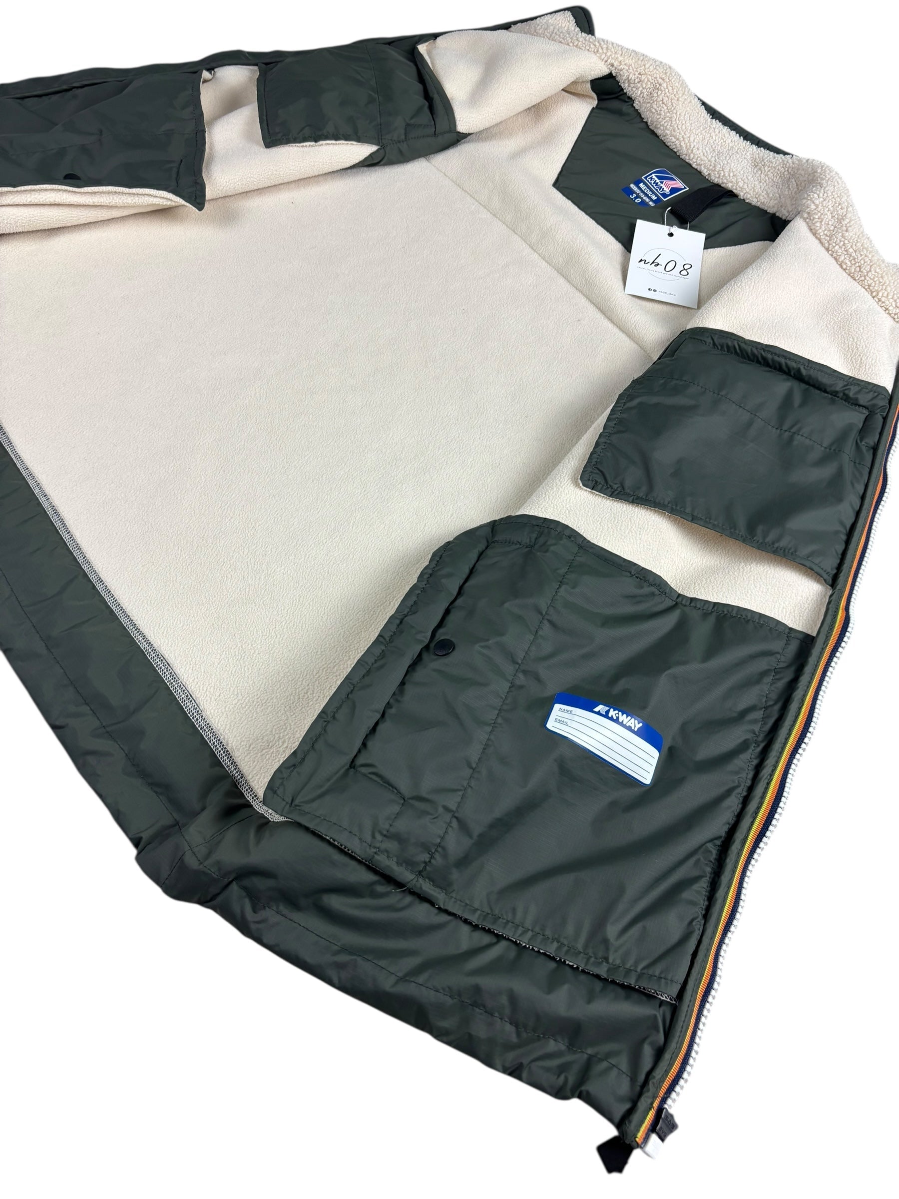 Gilet K-Way kaki taille M - Détail