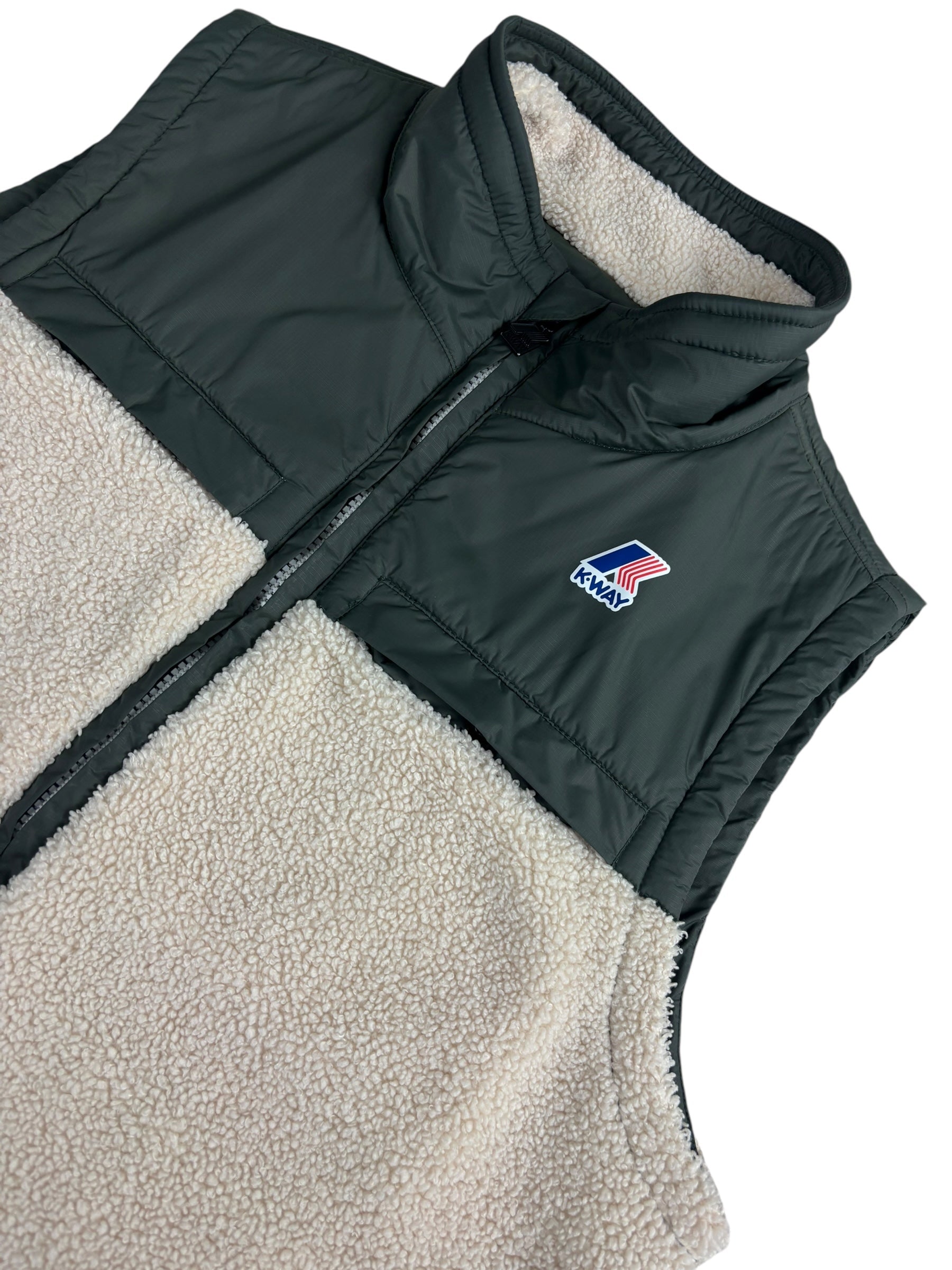 Gilet K-Way kaki taille M - Vue de dos