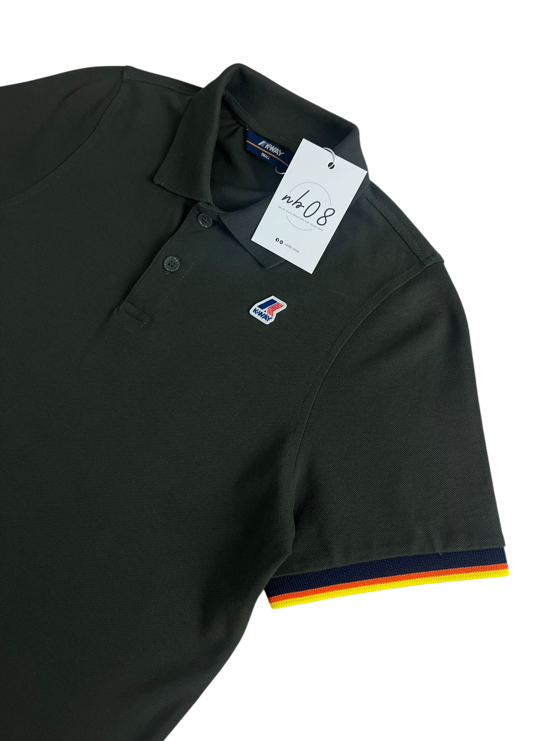 Polo K-Way kaki taille S - Vue de dos
