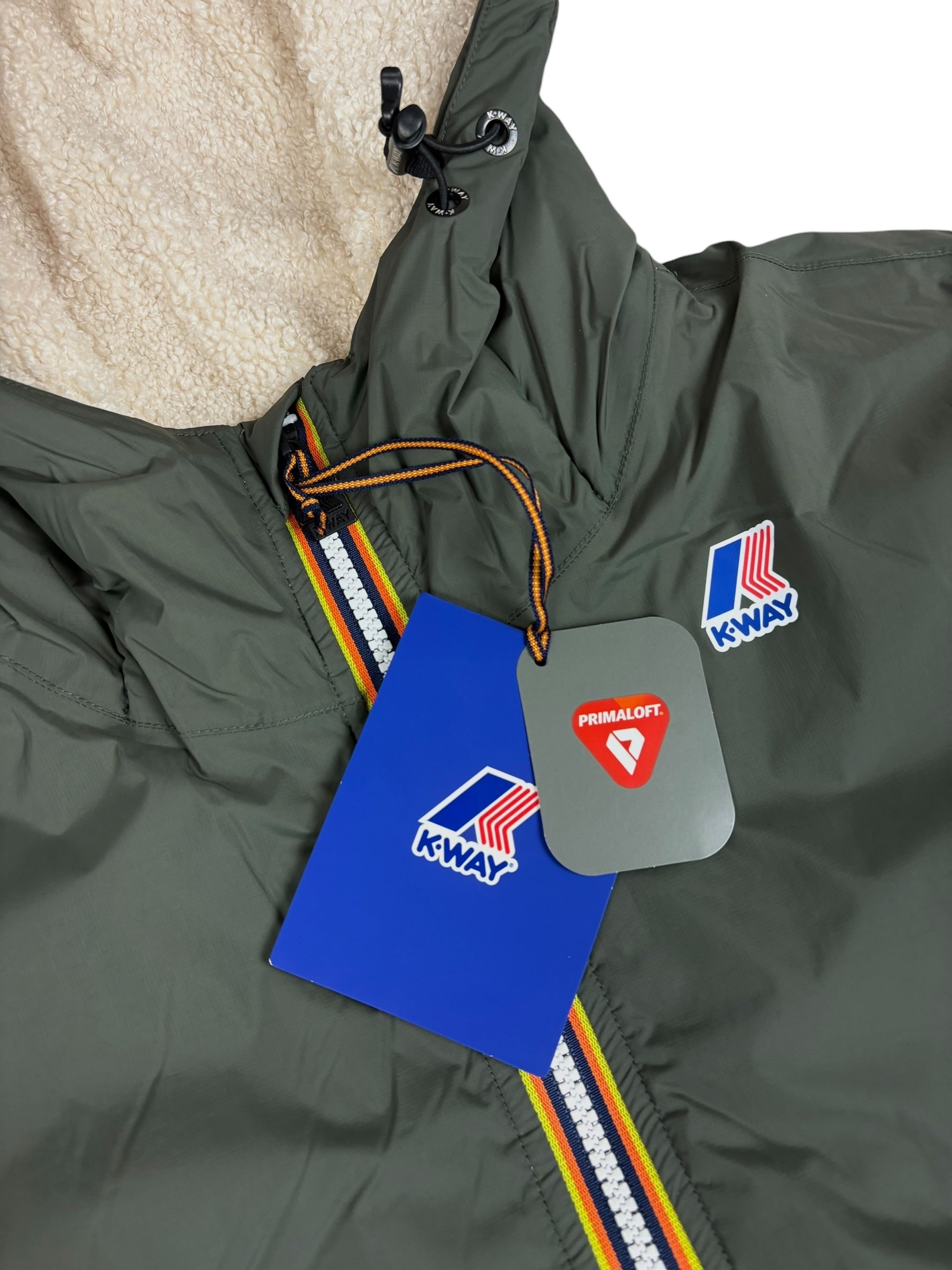 Veste K-Way kaki taille S - Vue de dos