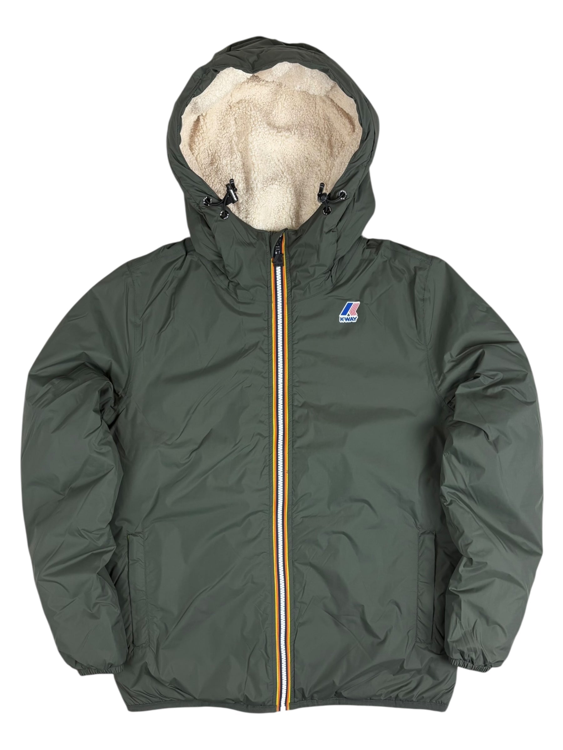 Veste K-Way kaki taille S - Vue de face