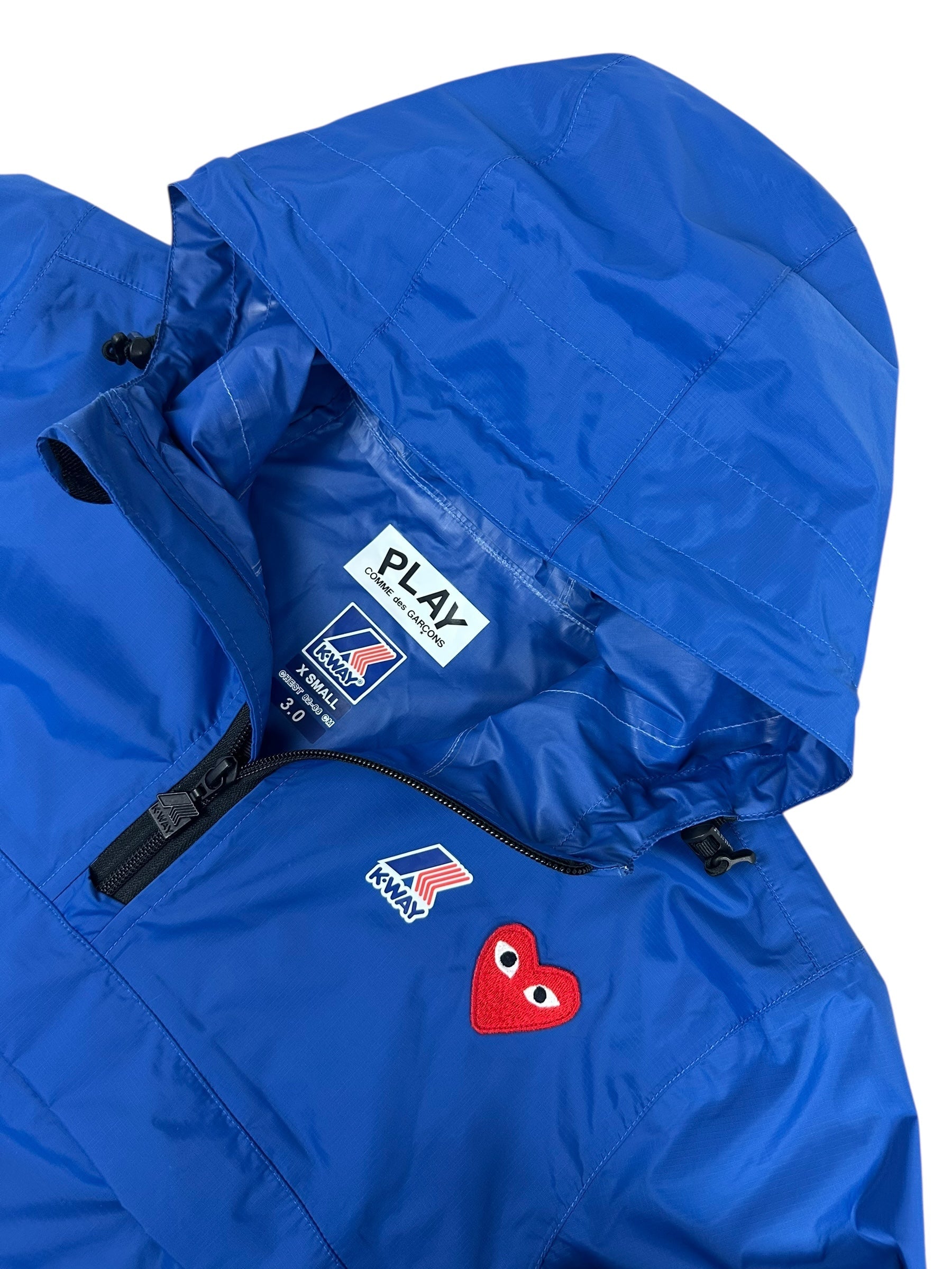 Veste K-Way x Comme Des Garçons bleu taille XS - Vue de dos