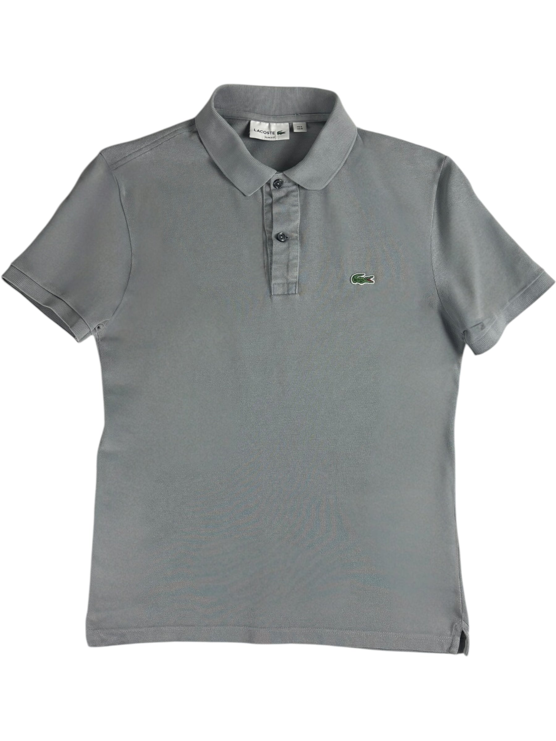 Polo Lacoste gris taille M - Vue de face