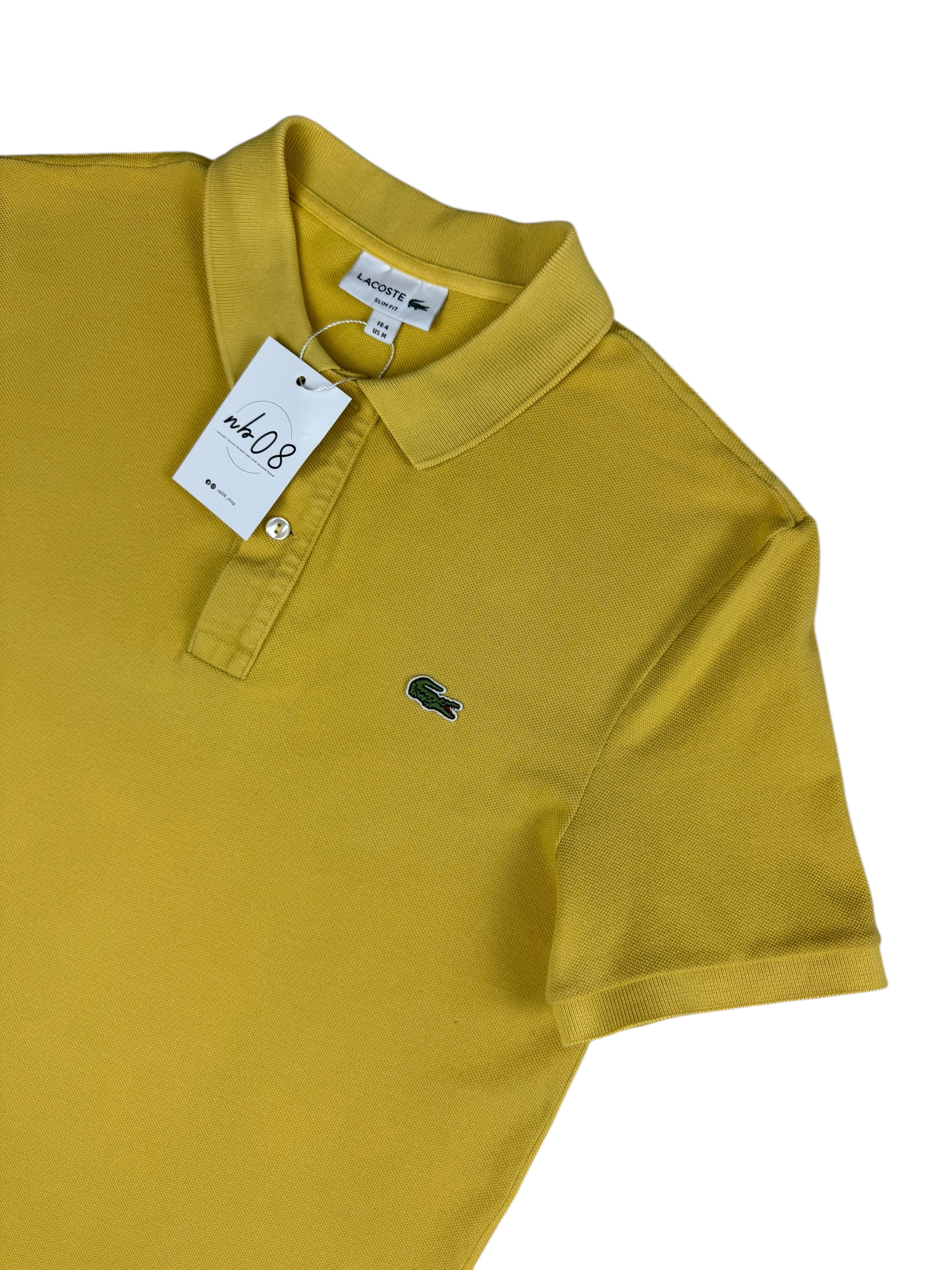 Polo Lacoste jaune taille M - Vue de dos