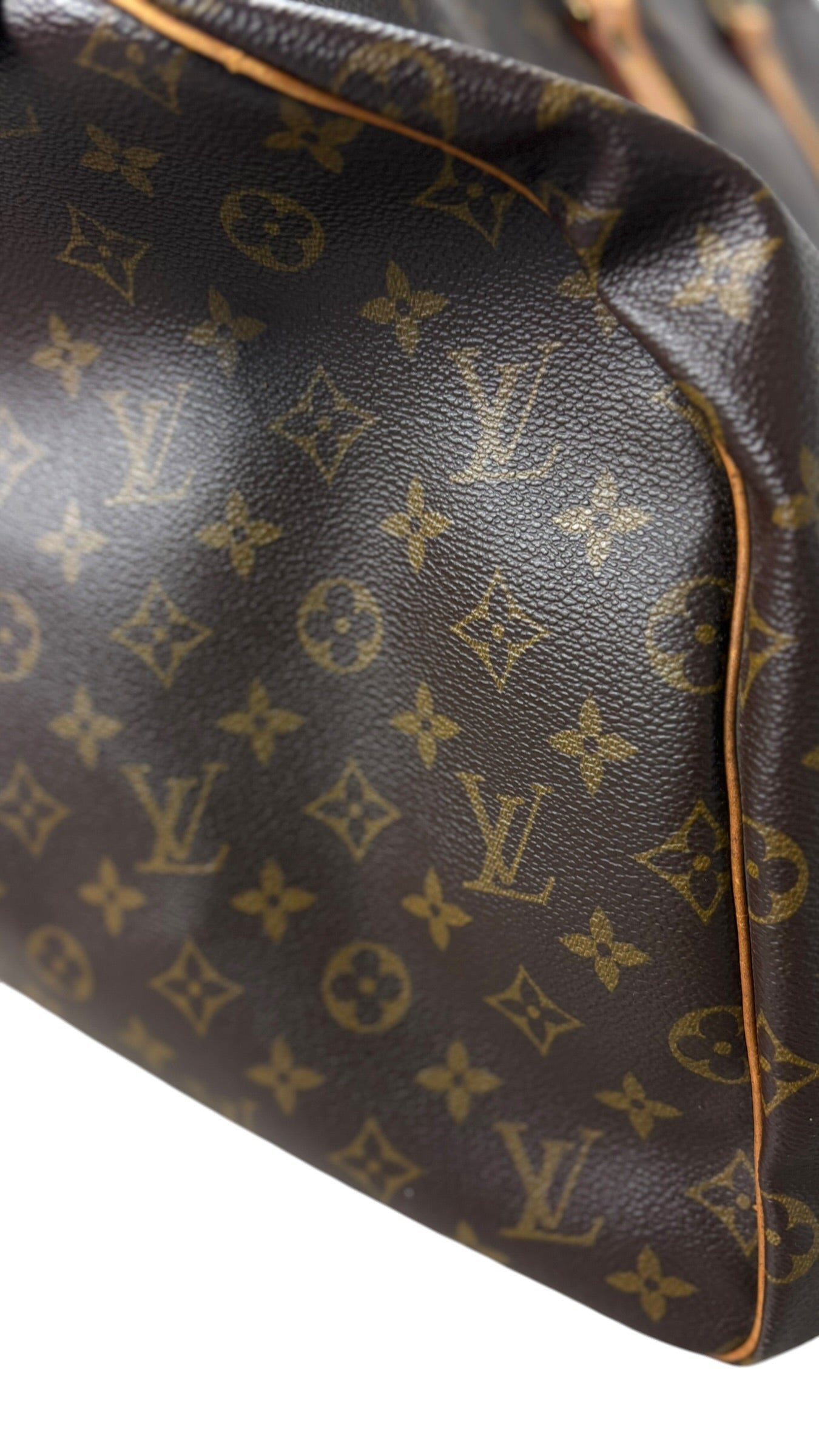 Sac Louis Vuitton marron taille 55 - Vue côté