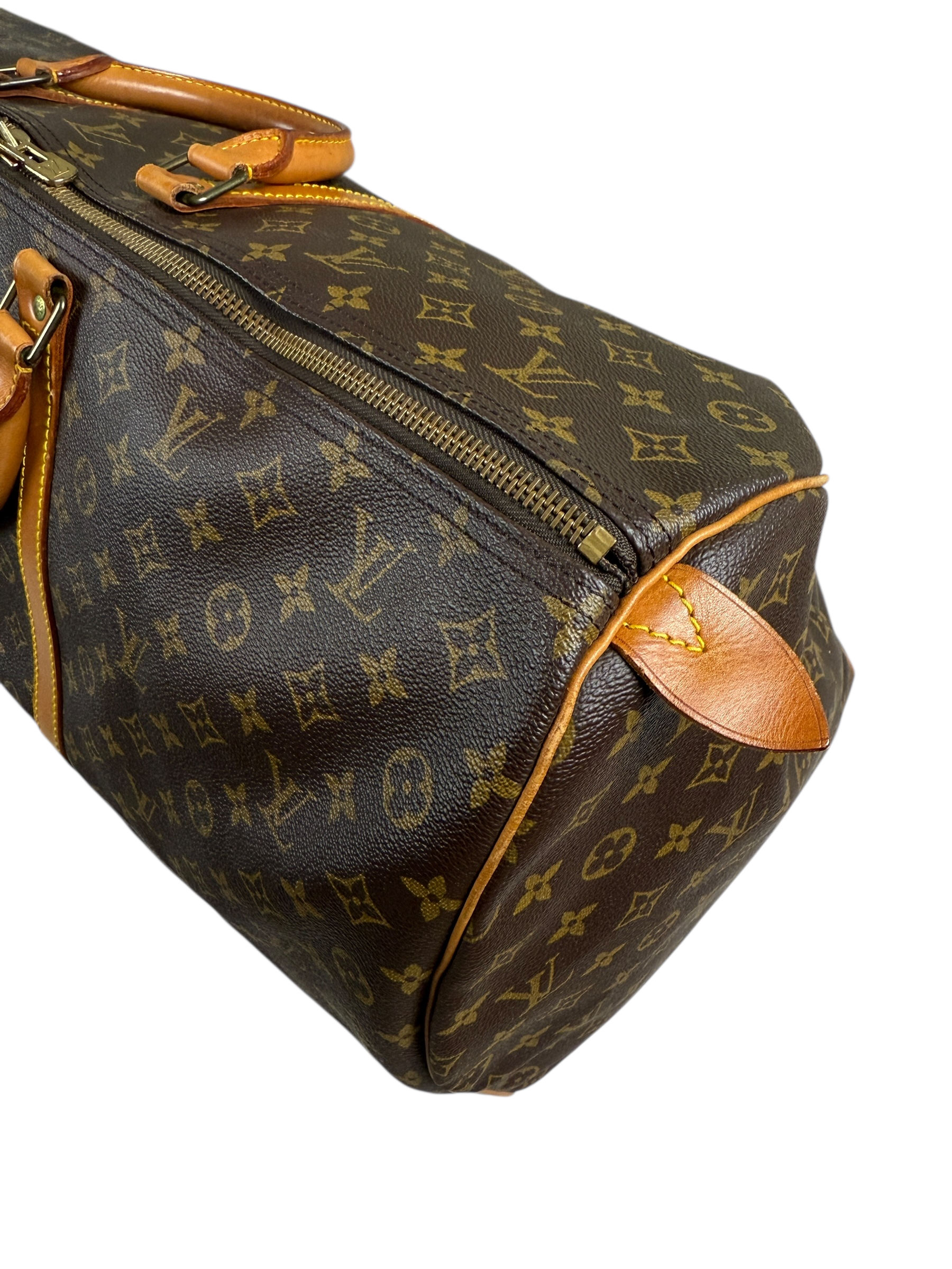 Sac Louis Vuitton marron taille 60 - Vue côté