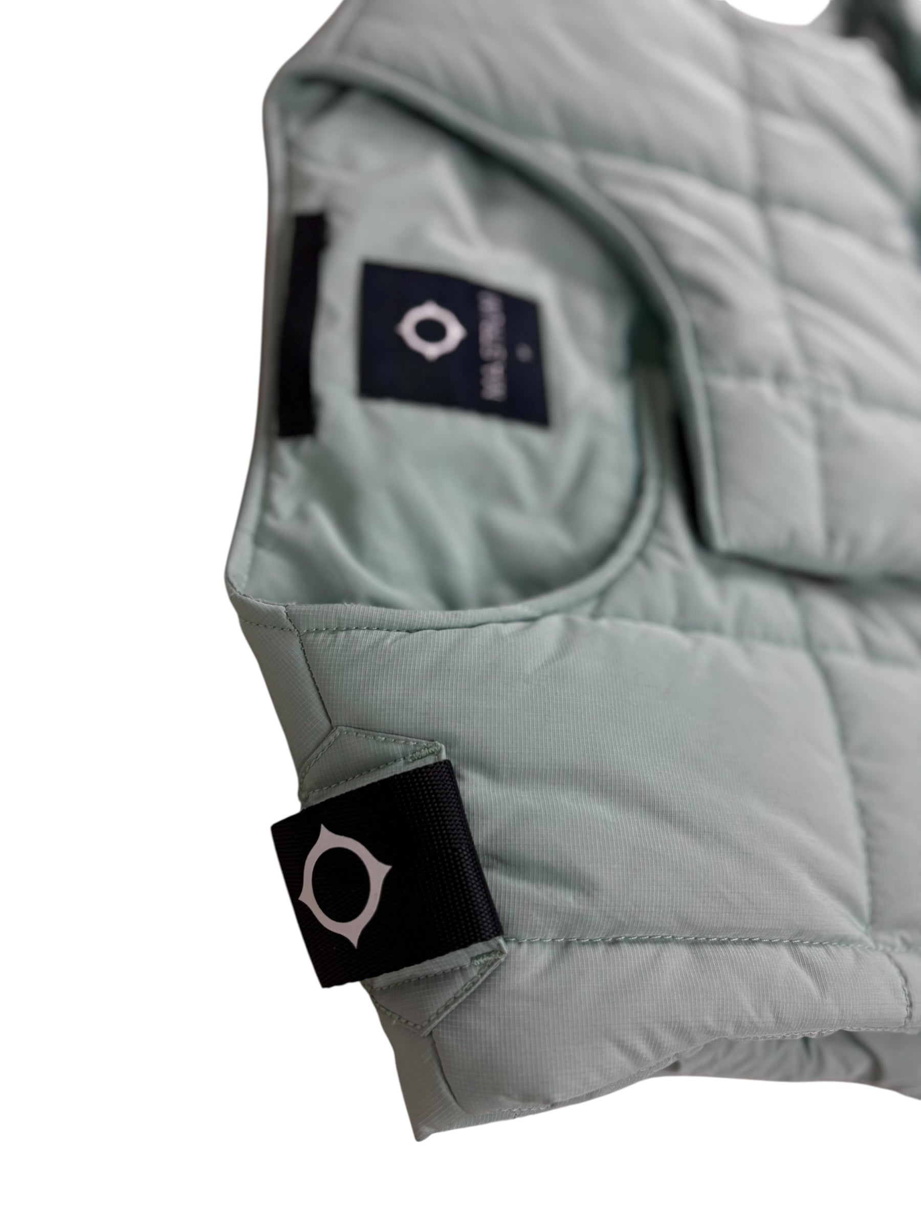 Gilet Ma.Strum turquoise taille M - Logo et étiquette
