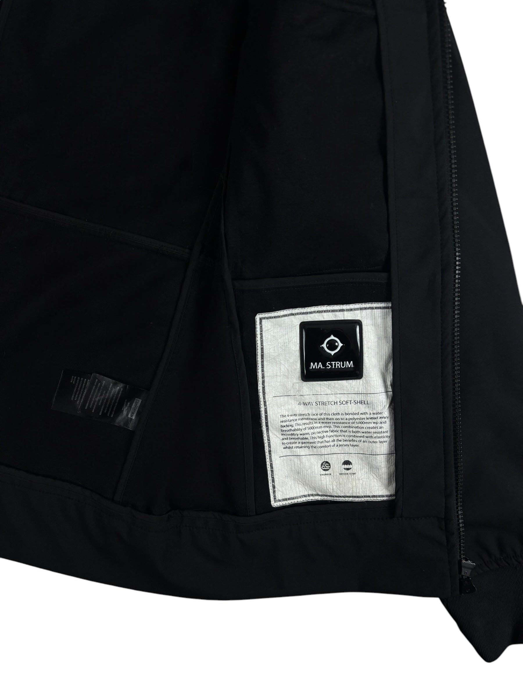 Veste Ma.Strum noir taille XS - Logo et étiquette