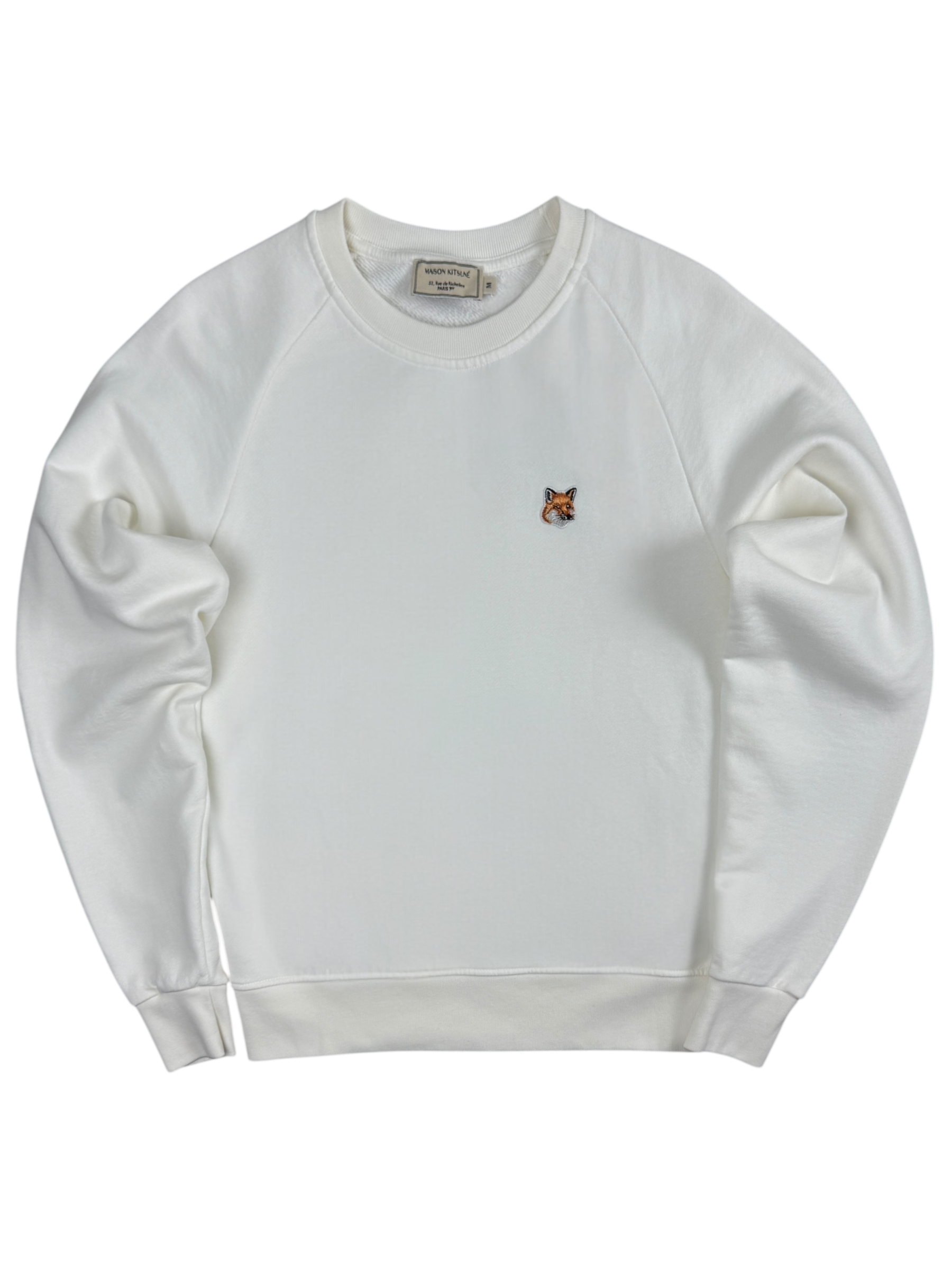 Pull Maison Kitsuné blanc taille XS - Vue de face