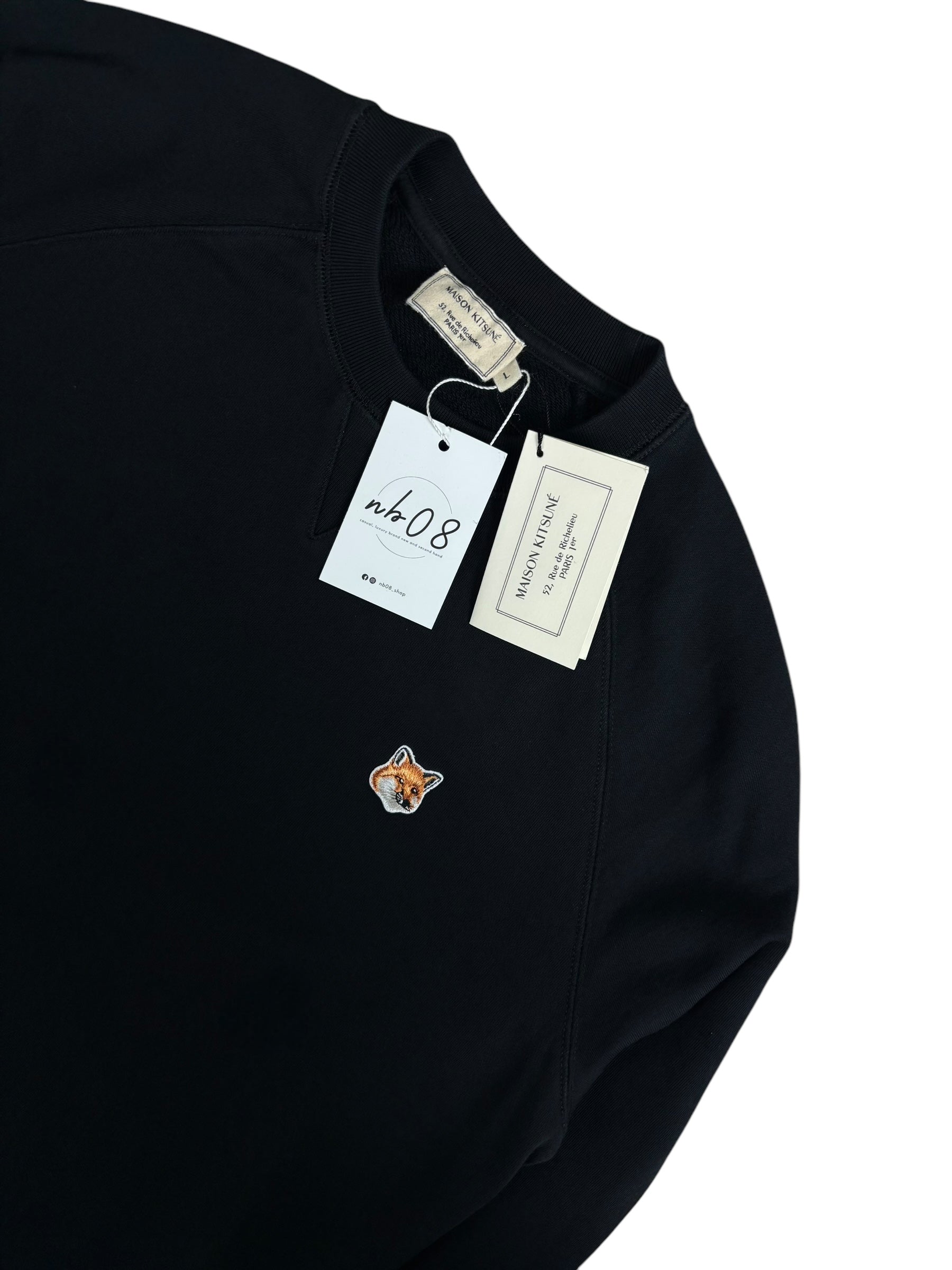 Pull Maison Kitsuné noir taille XS - Vue de dos