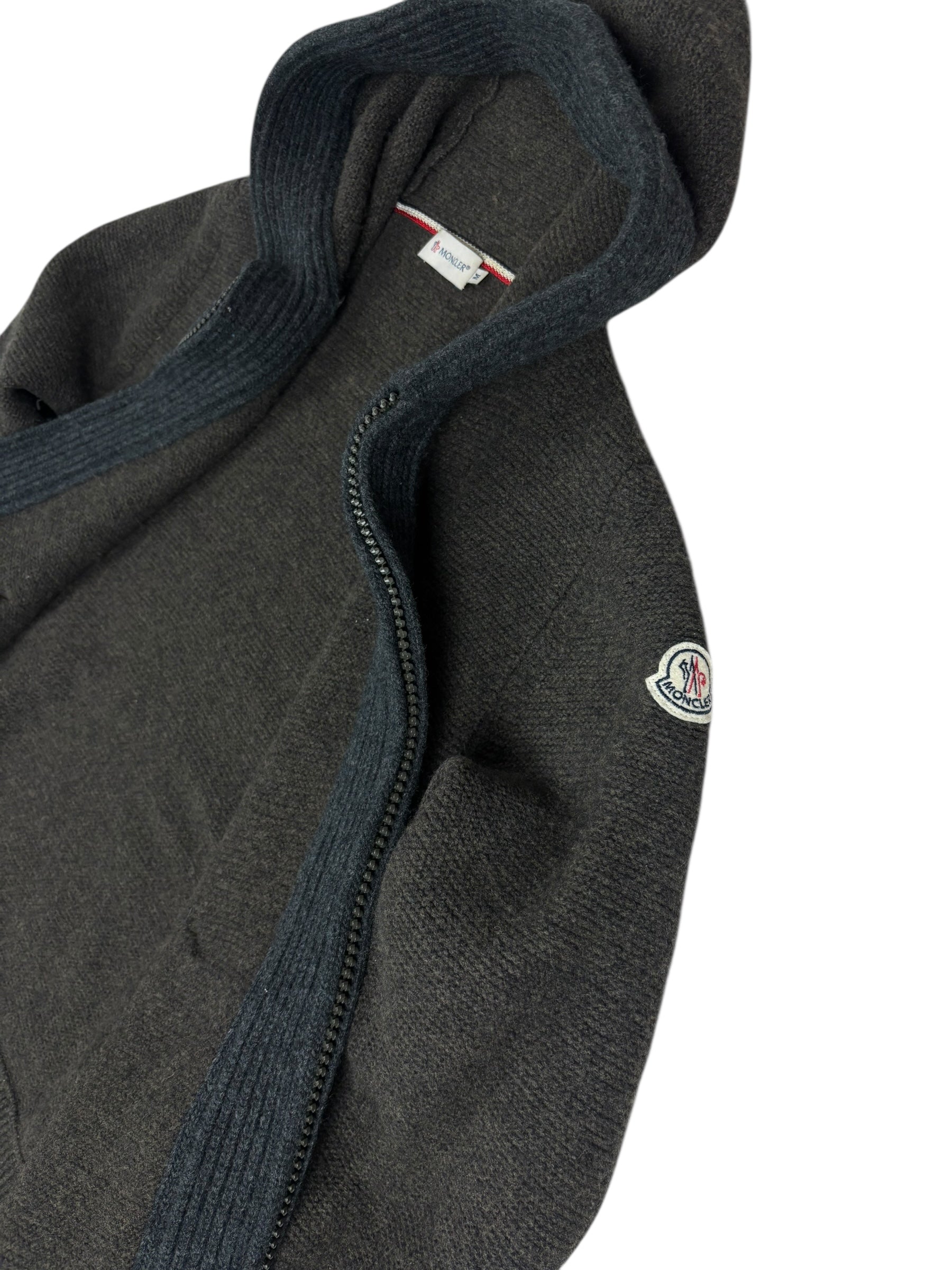 Cardigan Moncler kaki / gris taille M - Vue de dos