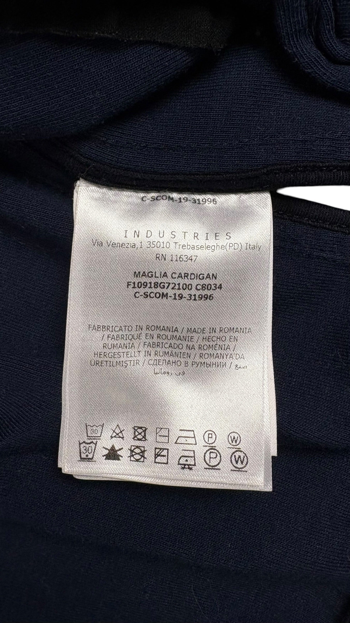 Cardigan Moncler marine taille M - Logo et étiquette