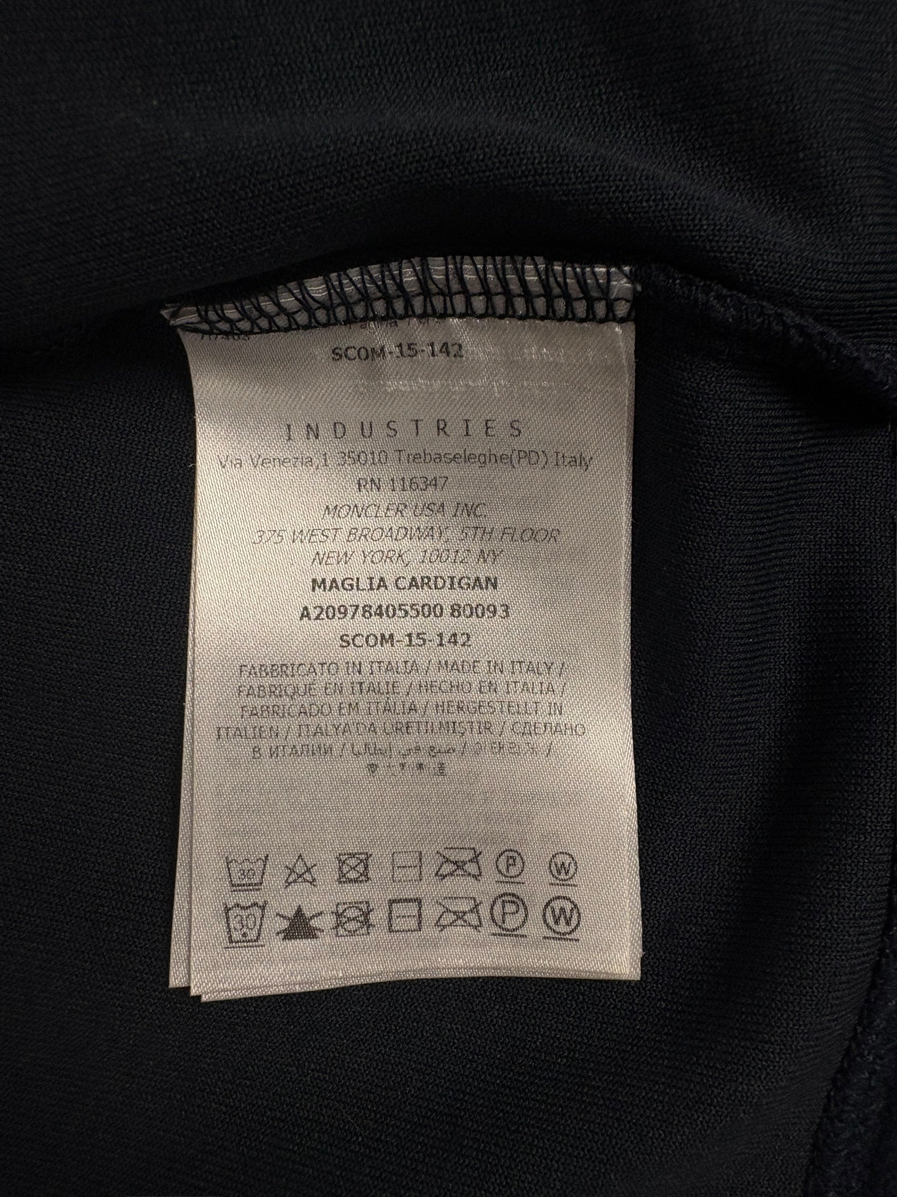 Cardigan Moncler marine taille XS - Détail