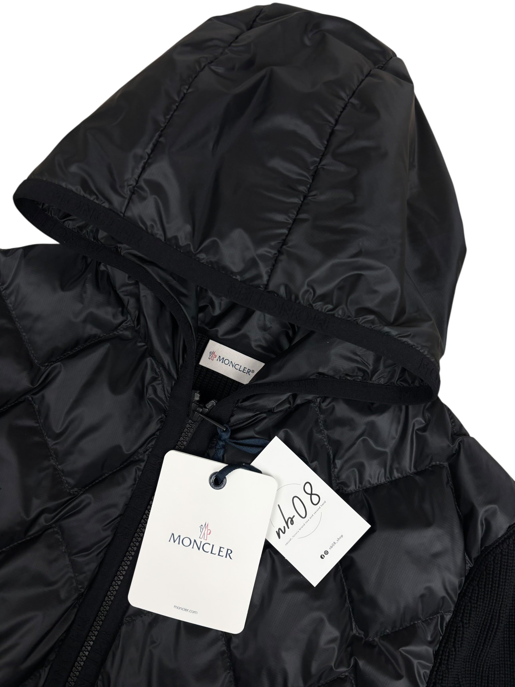 Cardigan Moncler noir taille L - Vue côté