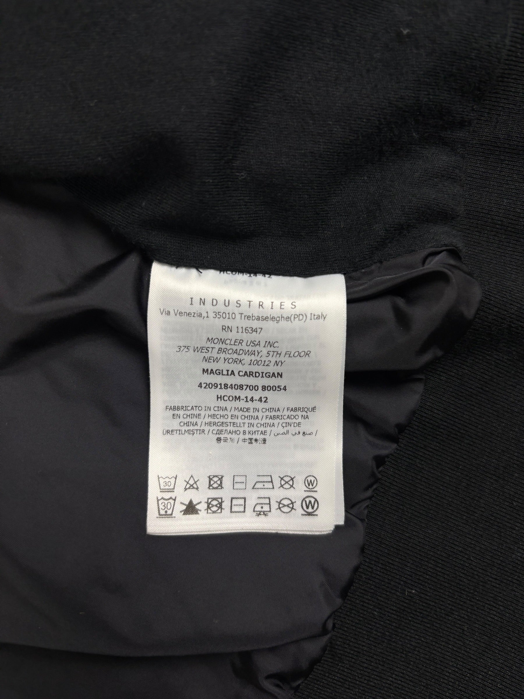 Cardigan Moncler noir taille S - Vue côté