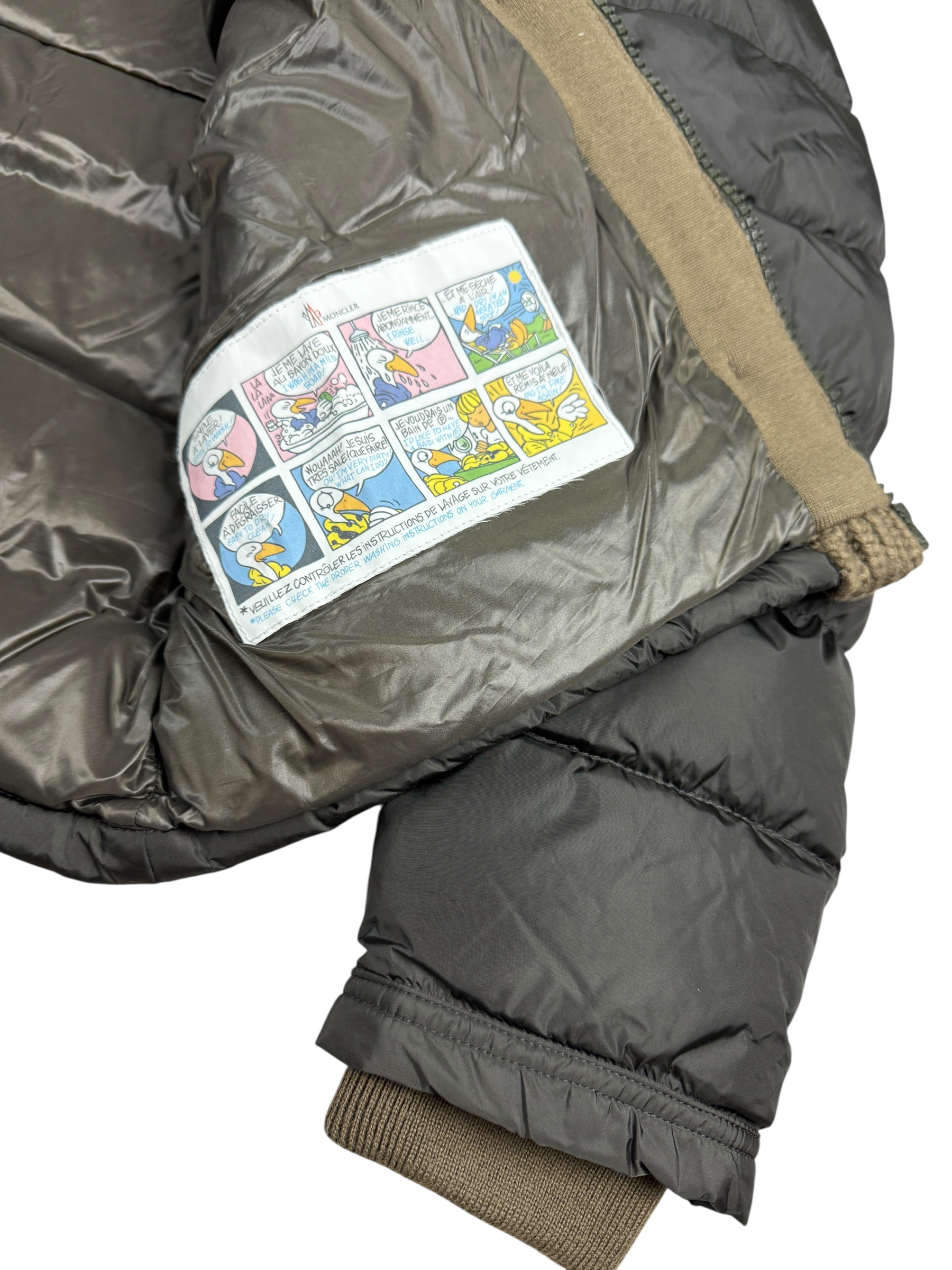 Doudoune Moncler kaki taille 3 - Vue 6