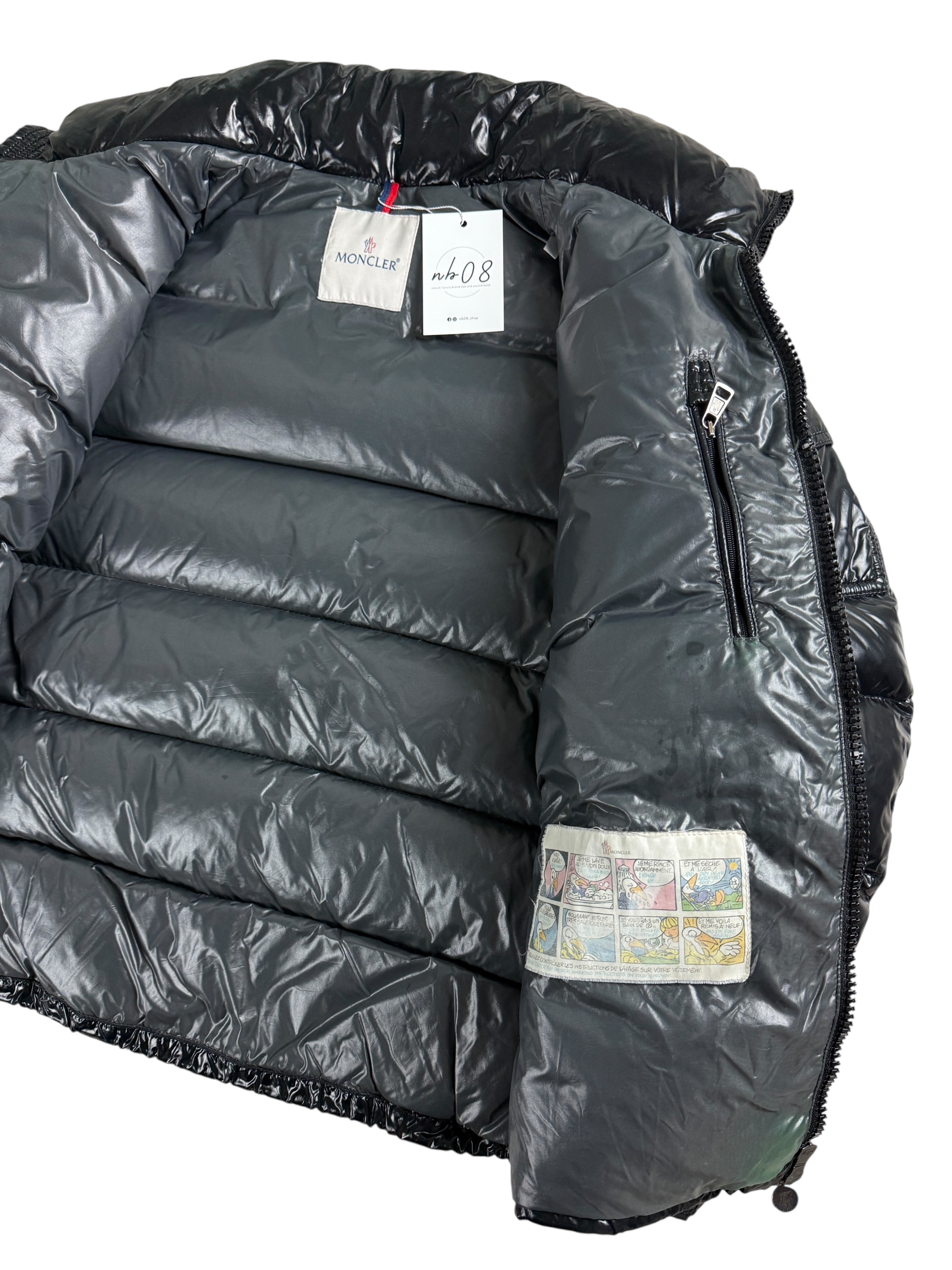 Doudoune Moncler noir taille 4 - Détail